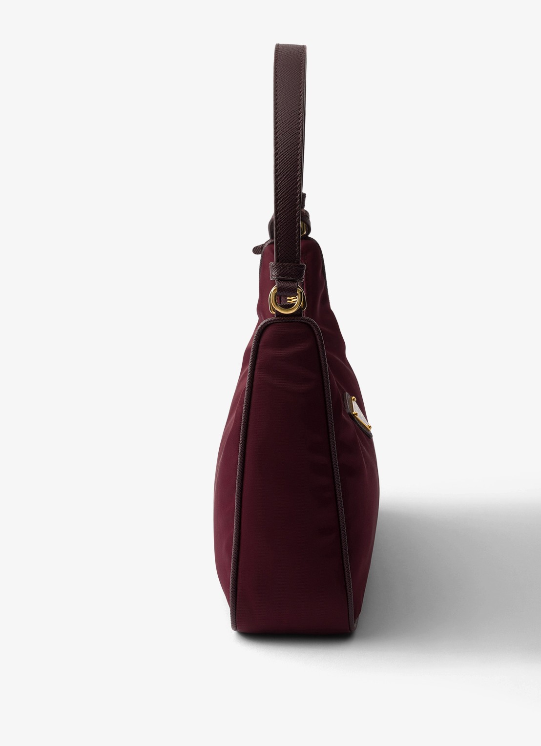 Prada Re-Edition 2005 Re-Nylon Mini schoudertas met leren details - detail 4 bordeauxrood