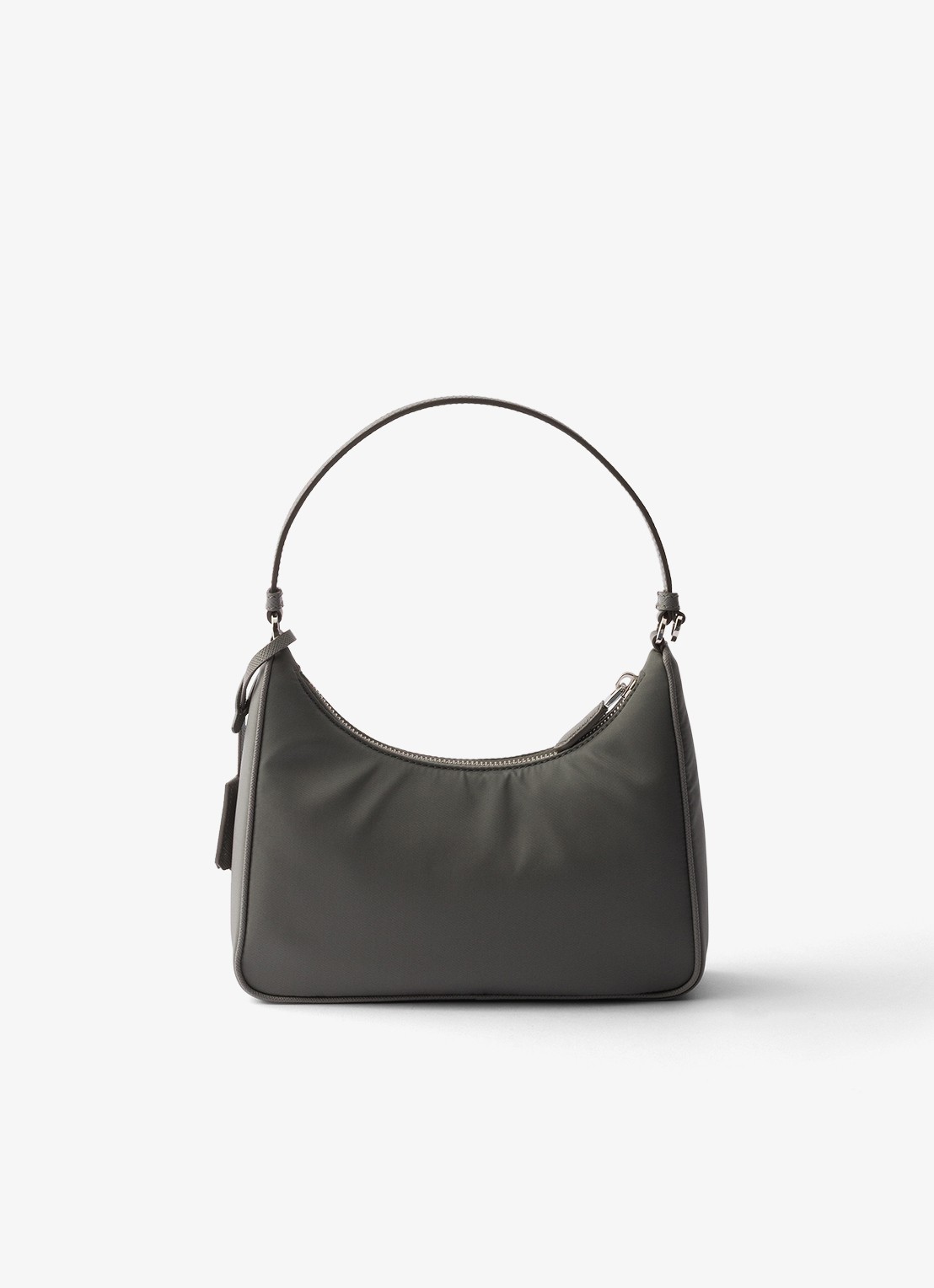 Prada Re-Edition 2005 Re-Nylon Mini schoudertas met leren details - achterkant middengrijs
