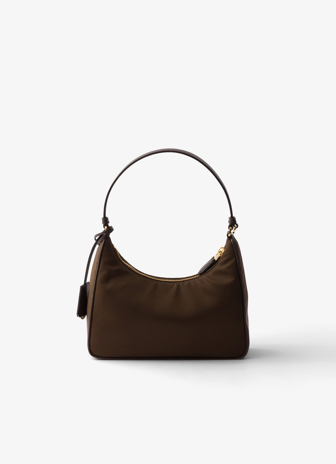 Prada Re-Edition 2005 Re-Nylon Mini schoudertas met leren details - achterkant 6 donkerbruin
