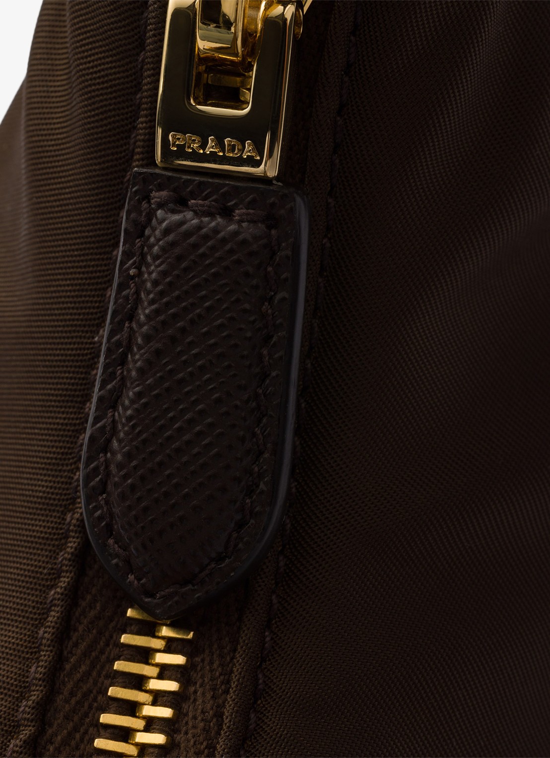 Prada Re-Edition 2005 Re-Nylon Mini schoudertas met leren details - detail 3 donkerbruin