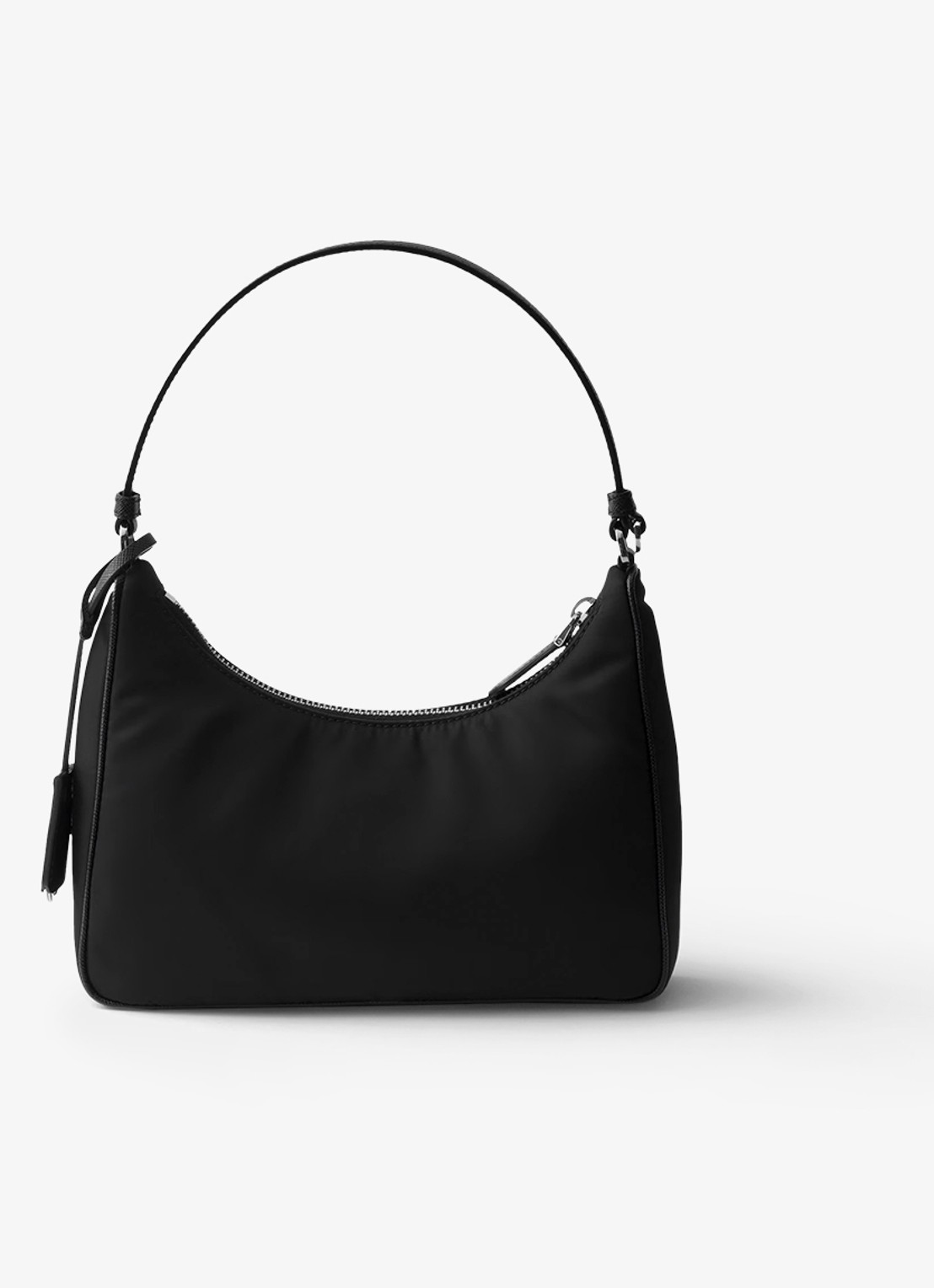 Prada Re-Edition 2005 Re-Nylon Mini schoudertas met leren details - achterkant 5 zwart