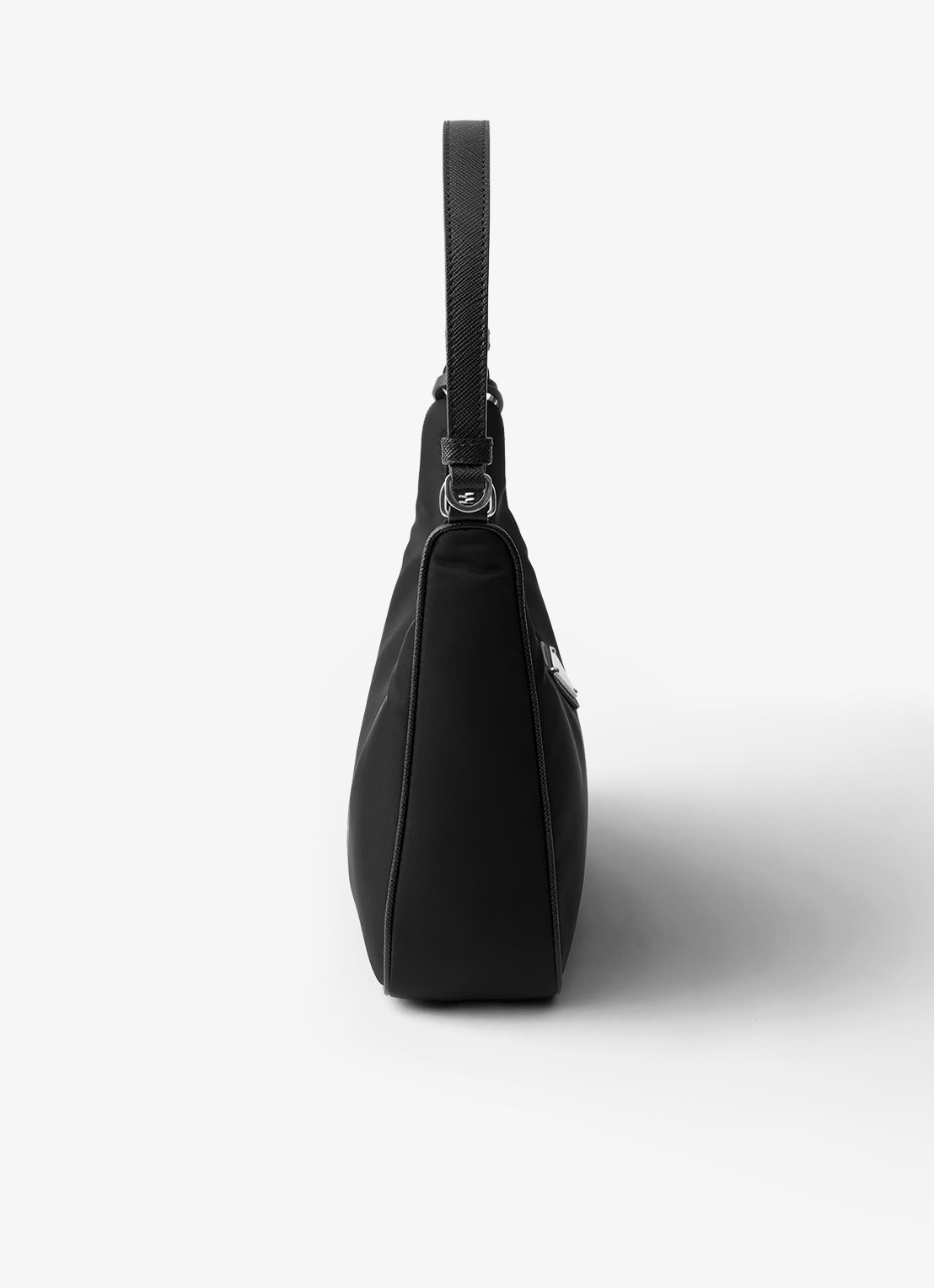 Prada Re-Edition 2005 Re-Nylon Mini schoudertas met leren details - detail 3 zwart