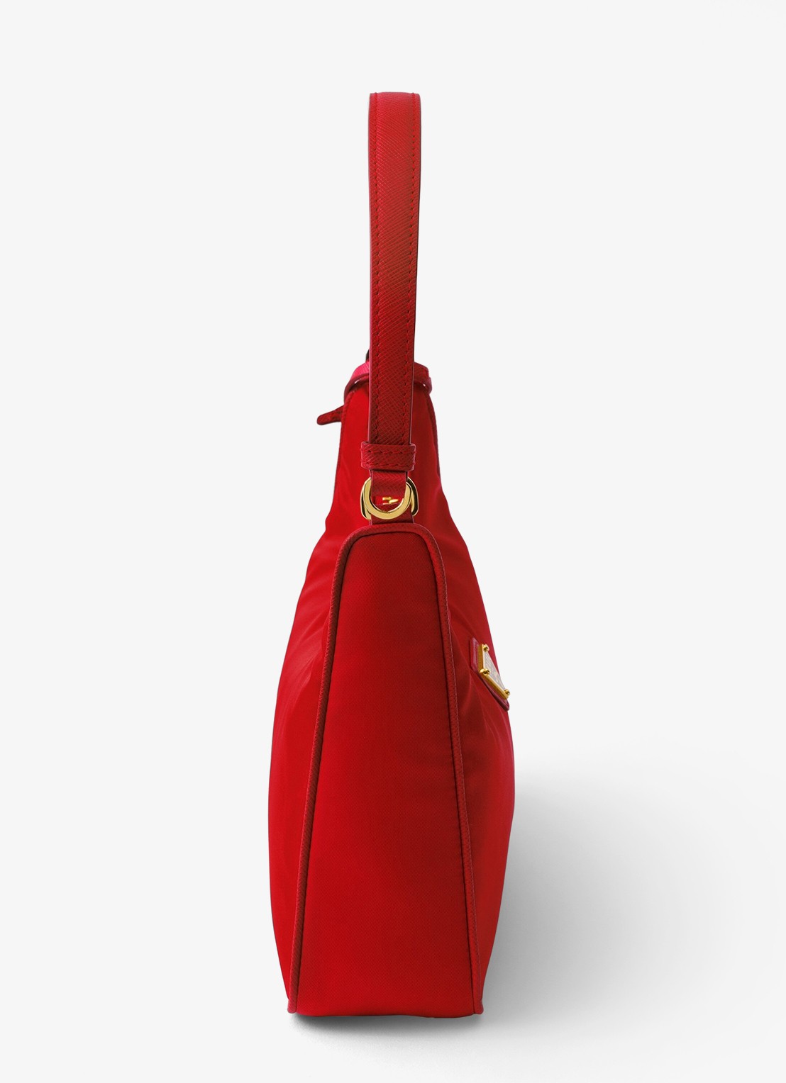 Prada Re-Edition 2005 Re-Nylon Mini schoudertas met leren details - detail rood