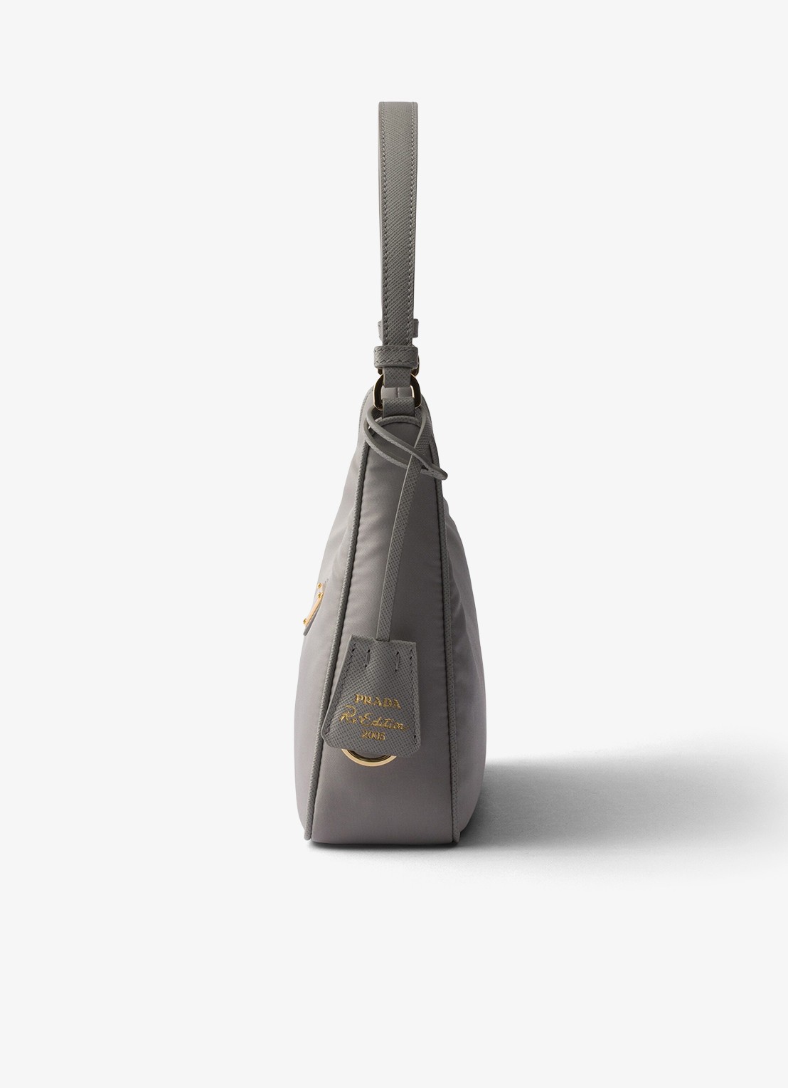 Prada Re-Edition 2005 Re-Nylon Mini schoudertas met leren details - detail 3 grijs