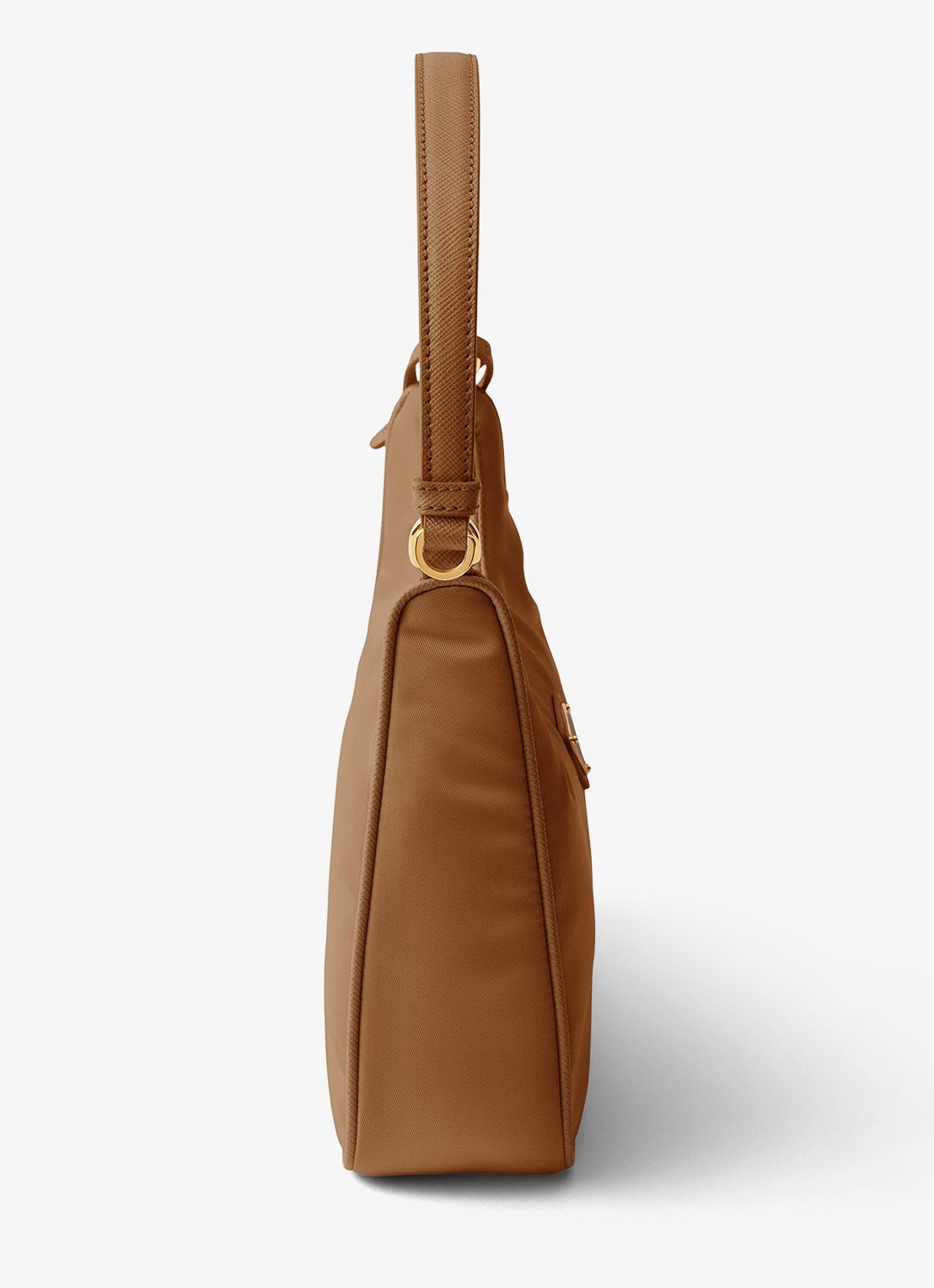 Prada Re-Edition 2005 Re-Nylon Mini schoudertas met leren details - detail 2 camel