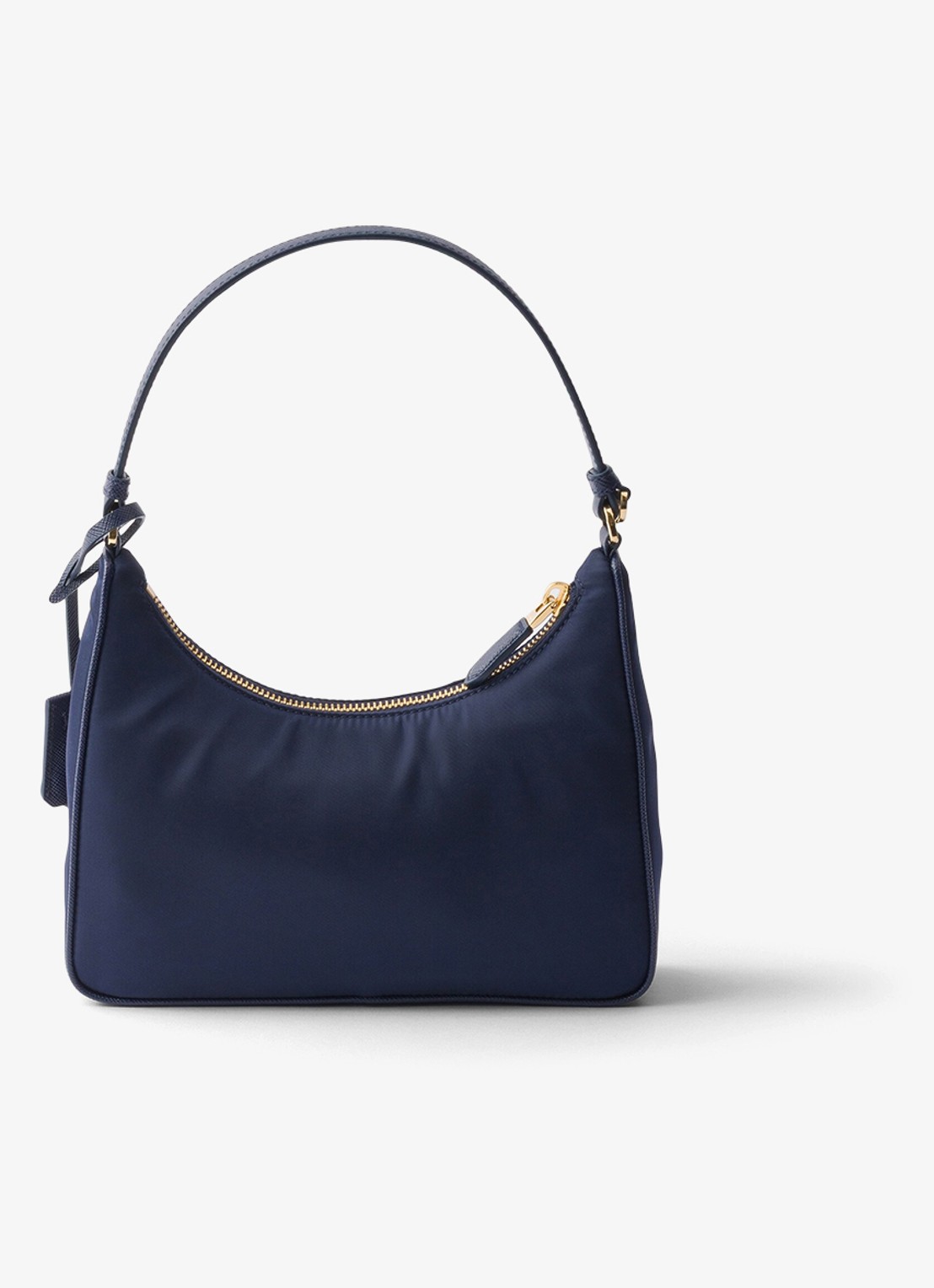 Prada Re-Edition 2005 Re-Nylon Mini schoudertas met leren details - achterkant donkerblauw