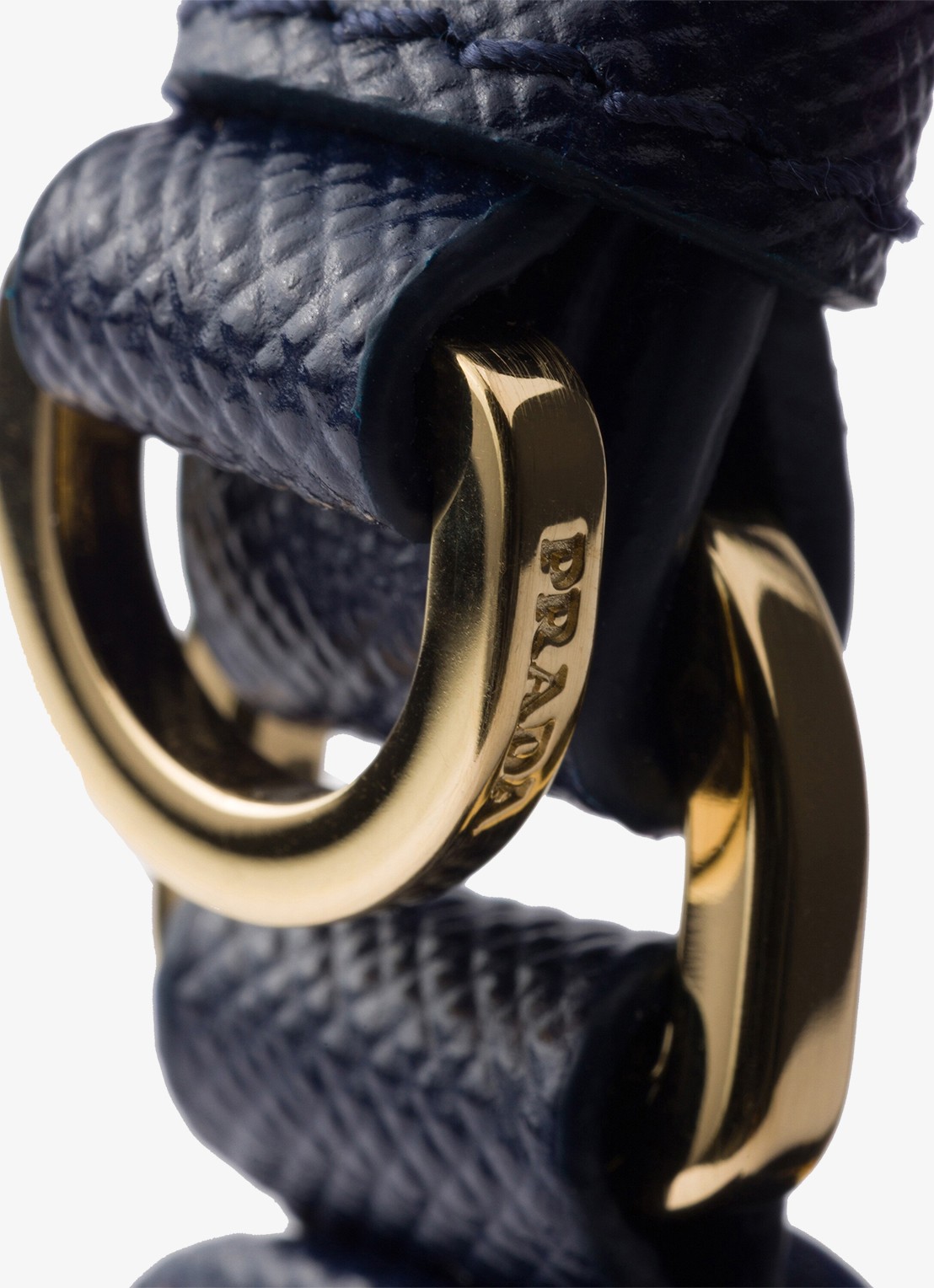 Prada Re-Edition 2005 Re-Nylon Mini schoudertas met leren details - detail 5 donkerblauw