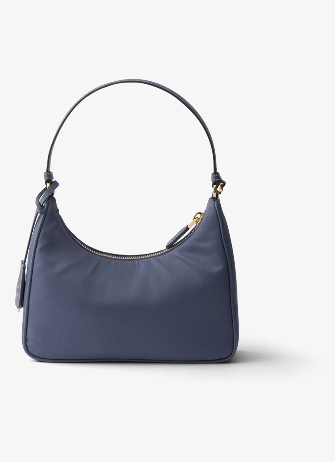 Prada Re-Edition 2005 Re-Nylon Mini schoudertas met leren details - achterkant 4 staalblauw