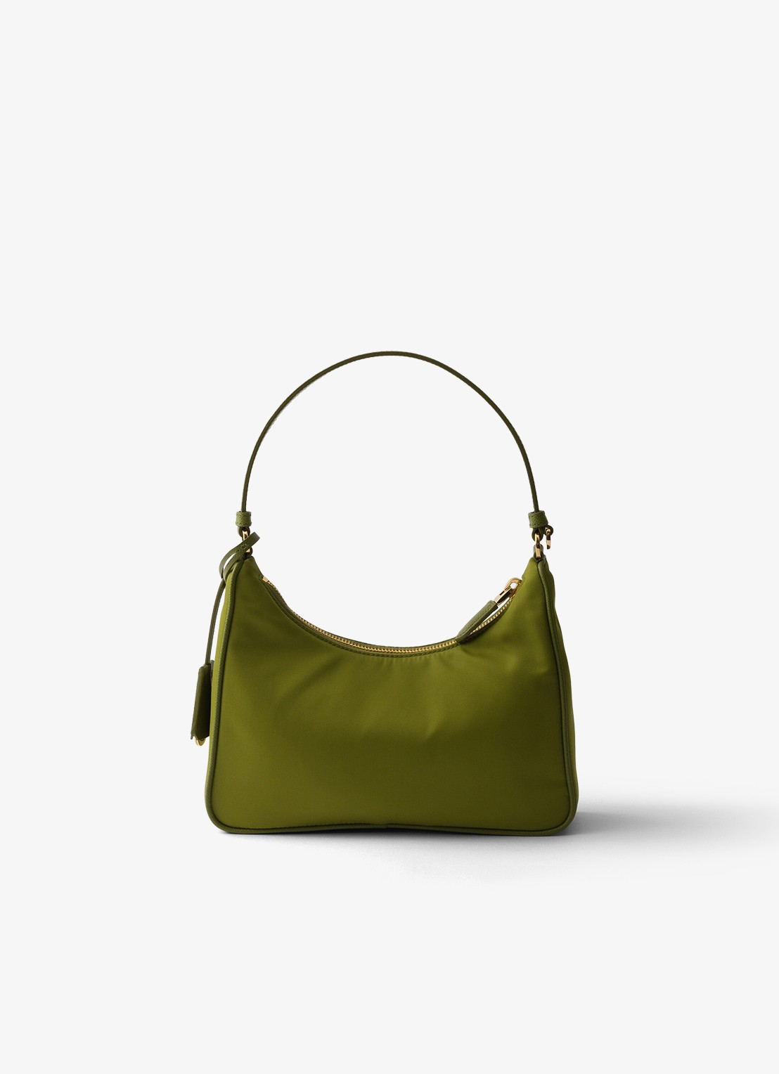 Prada Re-Edition 2005 Re-Nylon Mini schoudertas met leren details - achterkant groen