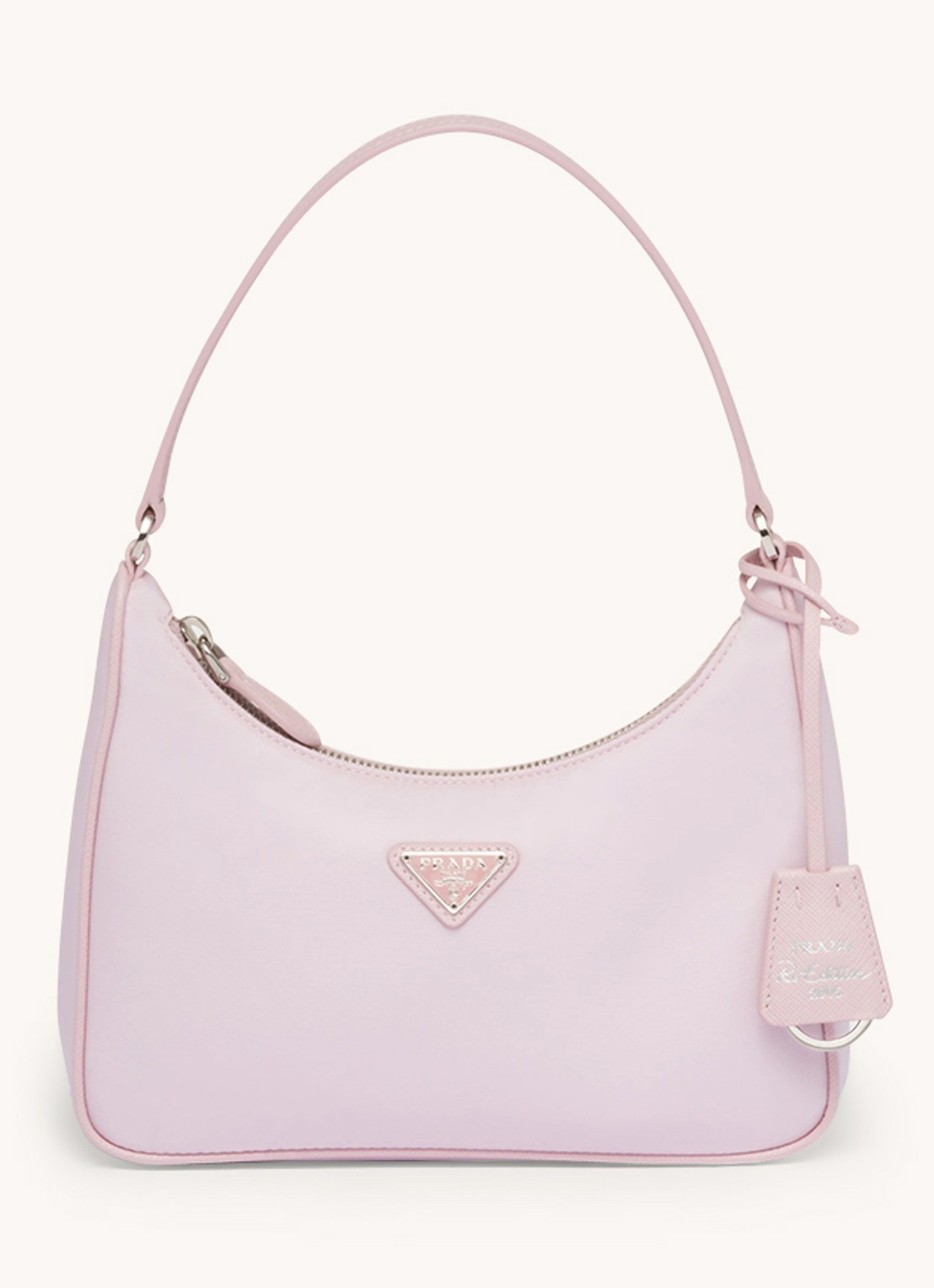 Prada Re-Edition 2005 Re-Nylon schoudertas met leren details - voorkant 5 roze