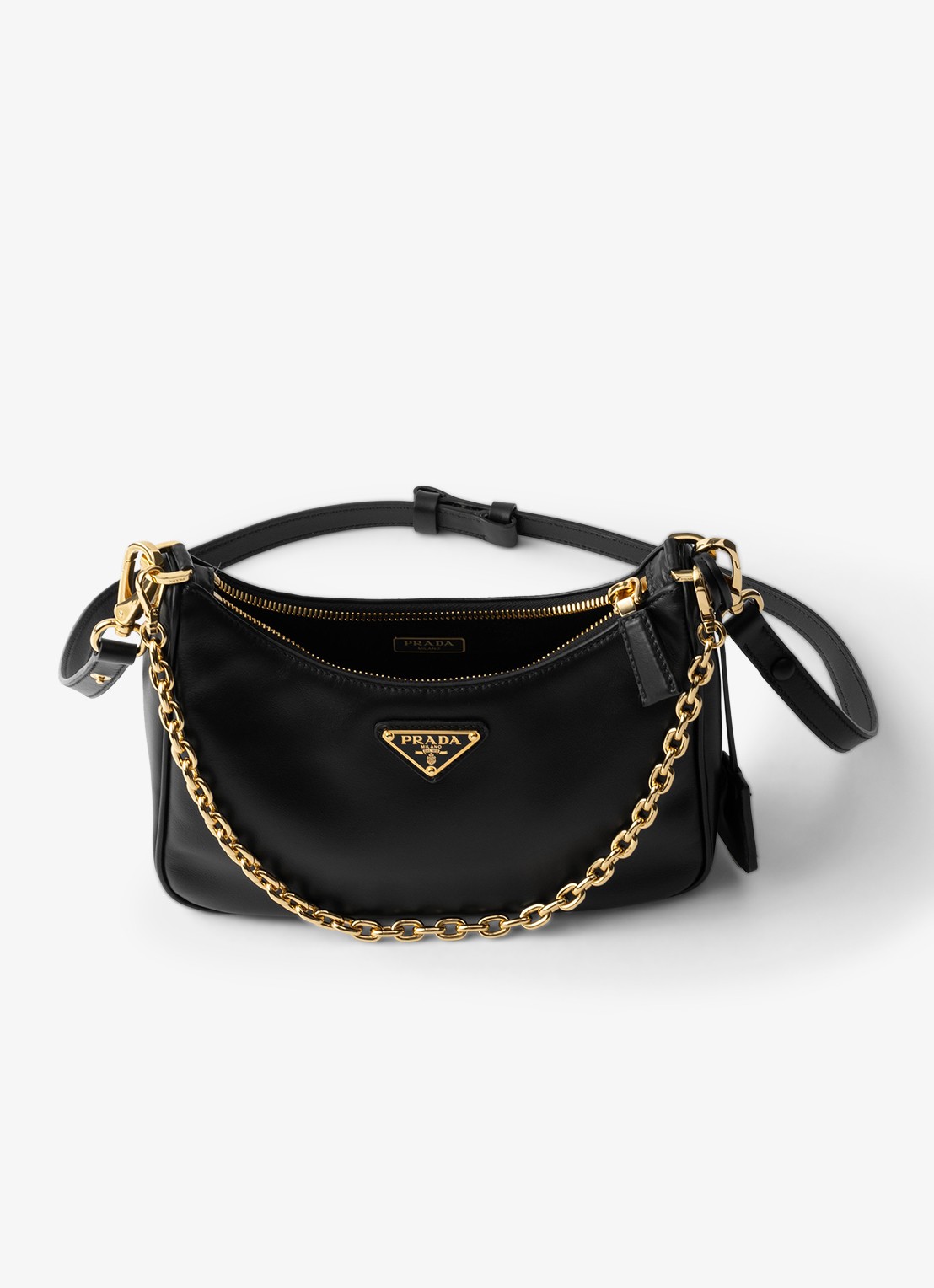 Prada Re-Edition Mini schoudertas van kalfsleer - detail 3 zwart