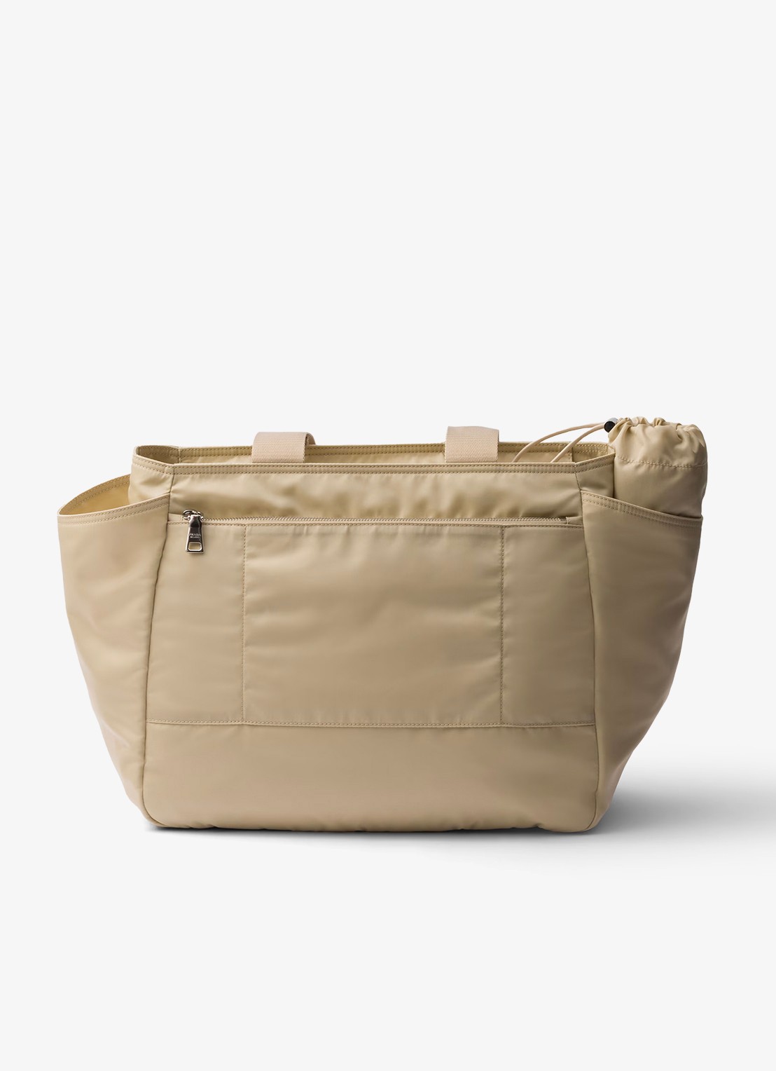Prada Re-Nylon Baby schoudertas met afneembare schouderriem - achterkant 4 beige