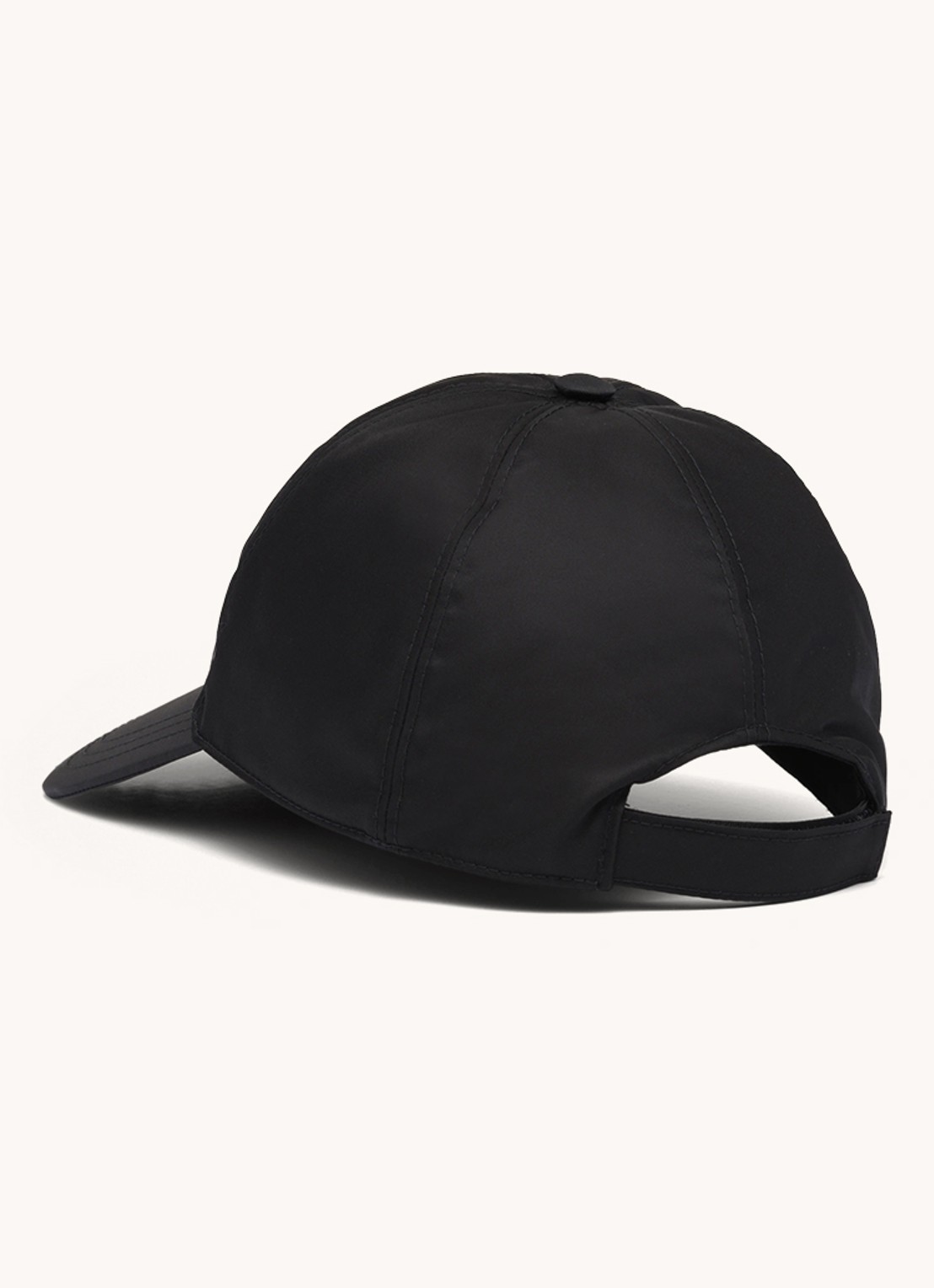 Prada Re-Nylon Baseball pet met logo - achterkant 3 zwart