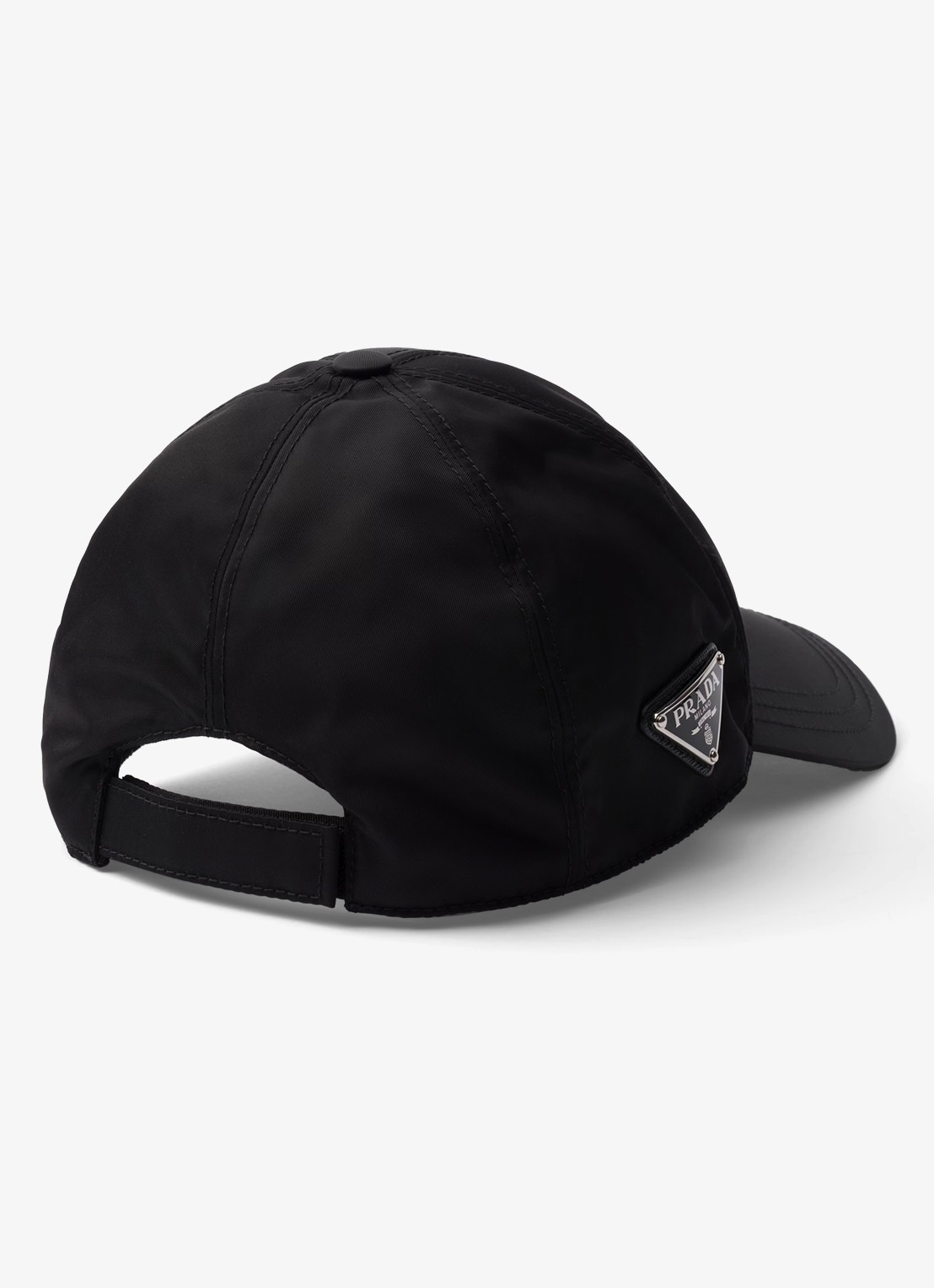 Prada Re-Nylon Baseball pet met logo - achterkant 2 zwart