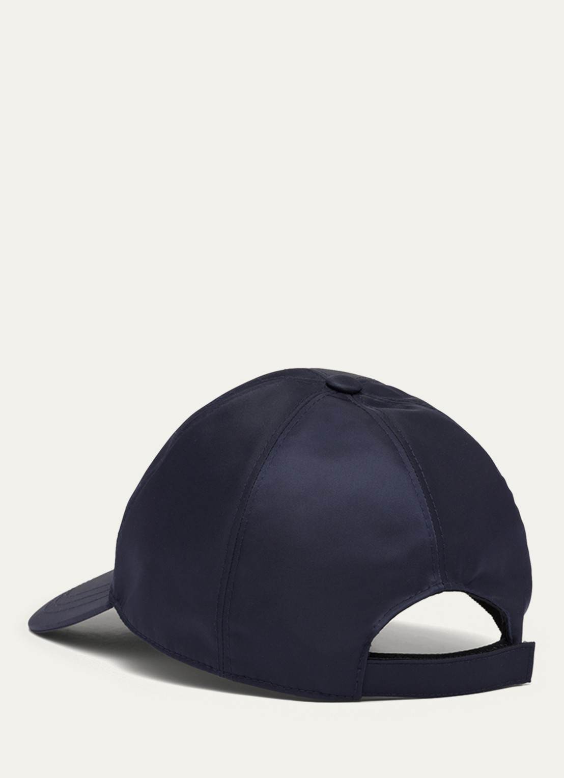 Prada Re-Nylon Baseball pet met logo - detail donkerblauw