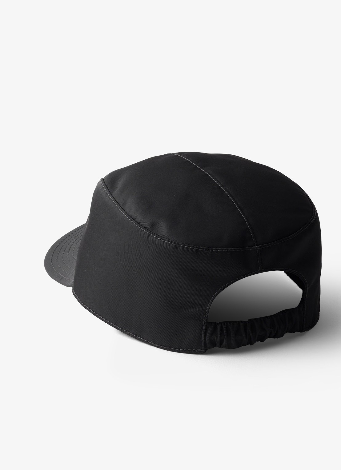 Prada Re-Nylon baseball pet met logo - achterkant zwart