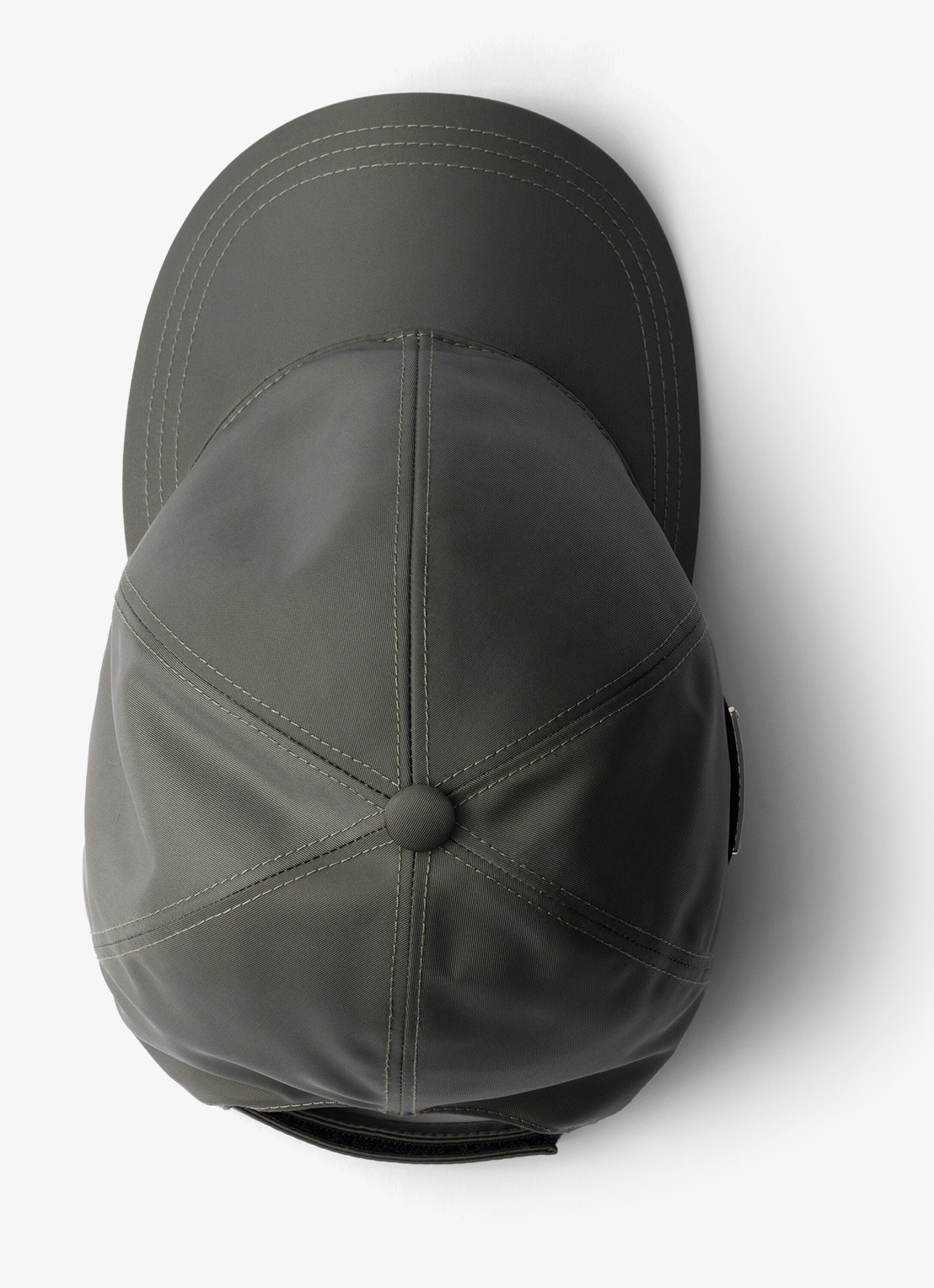 Prada Re-Nylon Baseball pet met logo - detail 2 antraciet