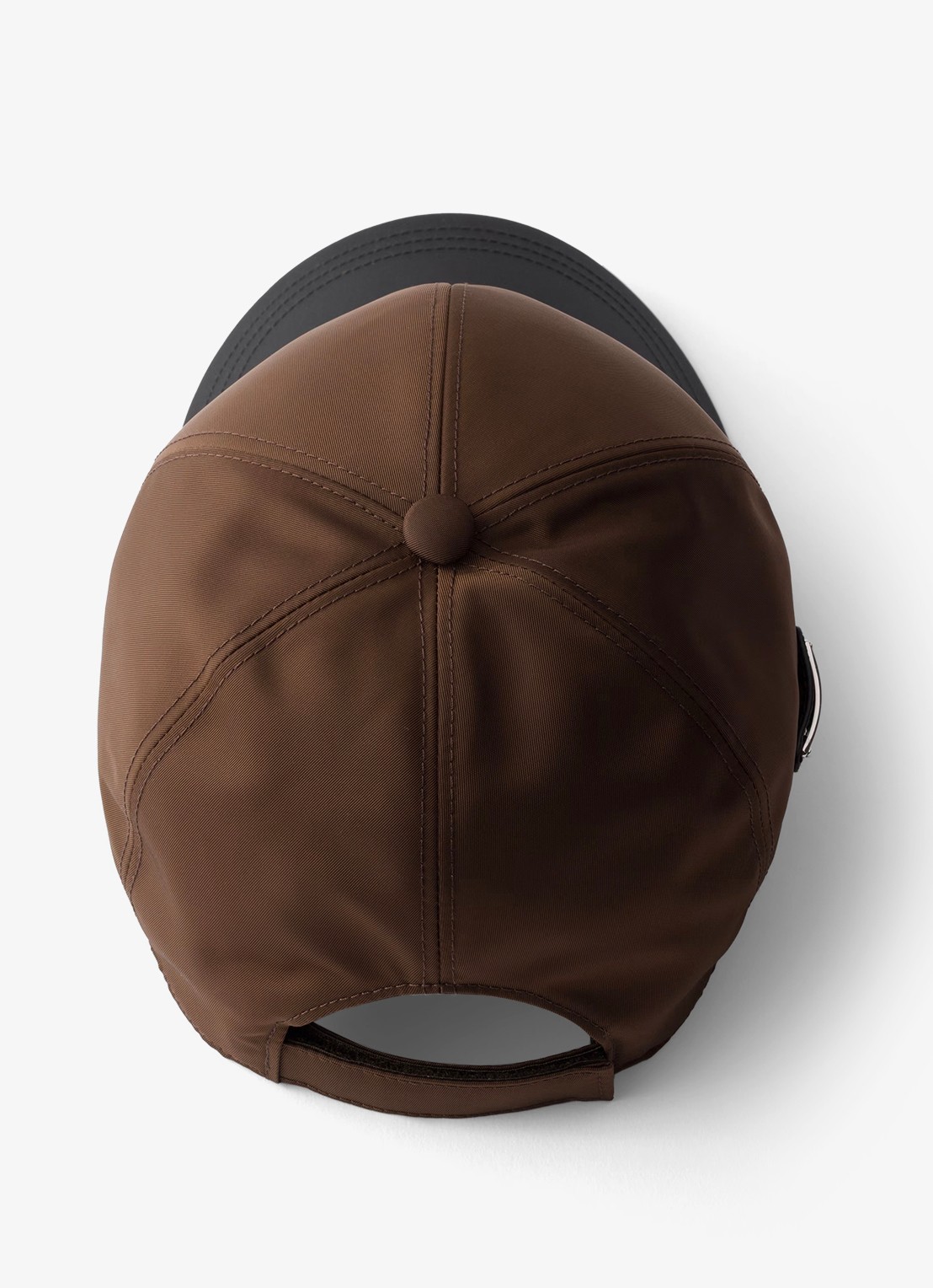 Prada Re-Nylon baseball pet met logo - achterkant 2 bruin