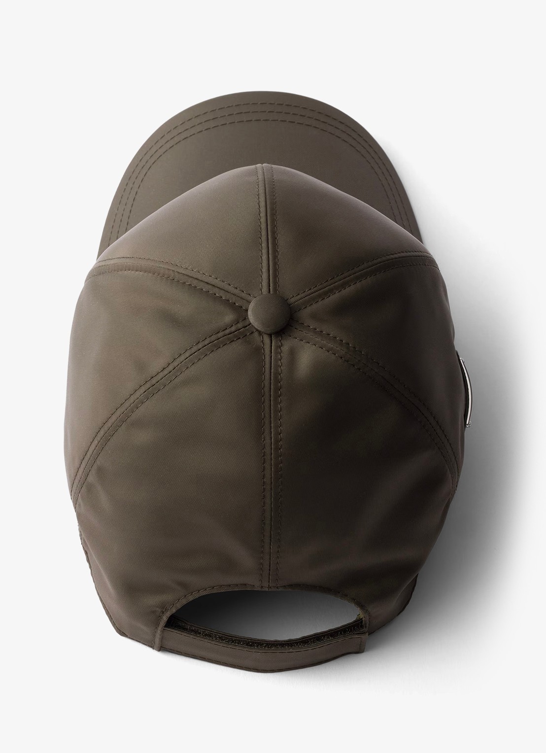 Prada Re-Nylon Baseball pet met logo - achterkant 2 legergroen