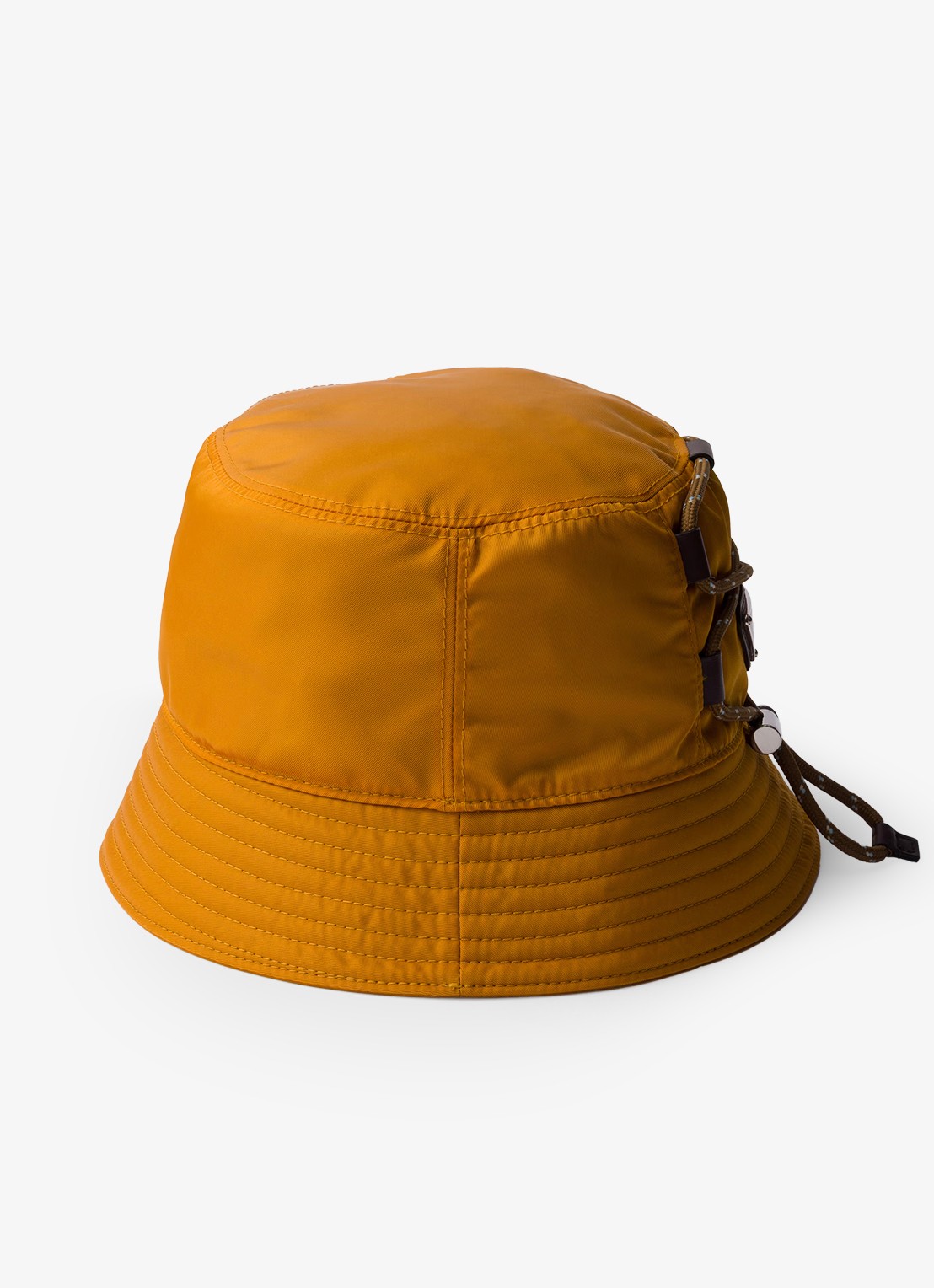 Prada Re-Nylon bucket hoed met leren details - voorkant 2 orange