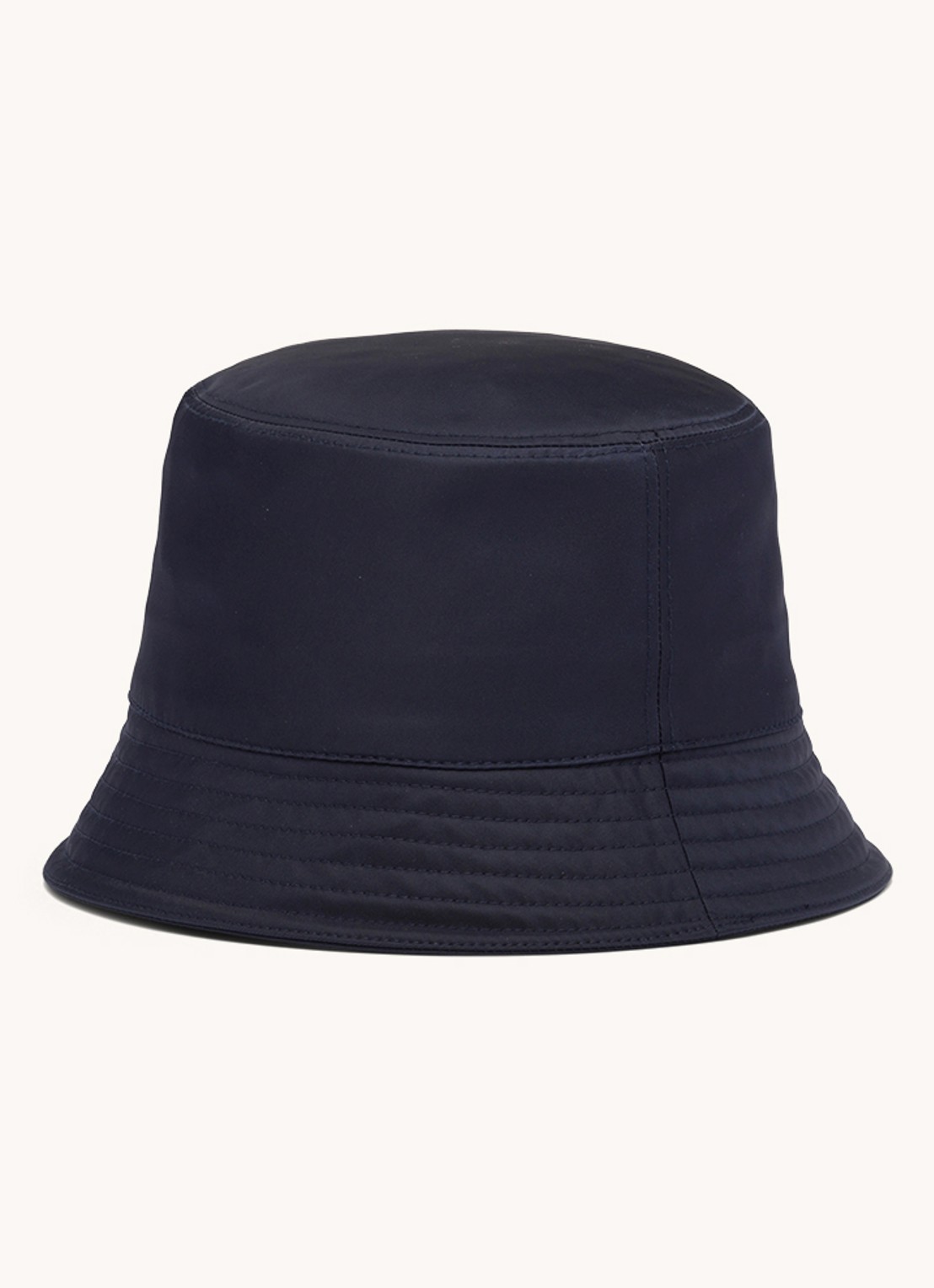Prada Re-Nylon bucket hoed met logo - achterkant donkerblauw