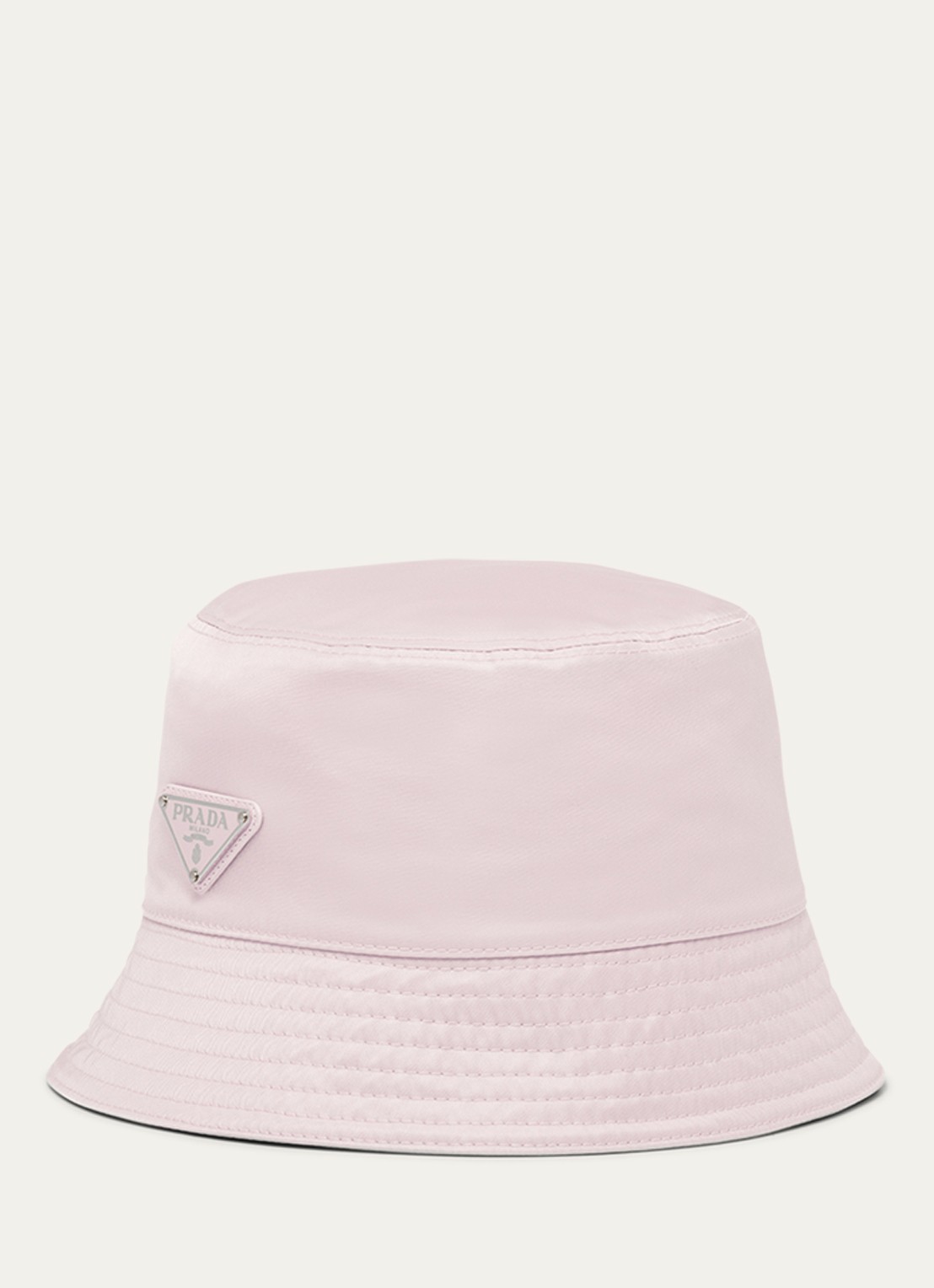 Prada Re-Nylon bucket hoed met logo - voorkant roze