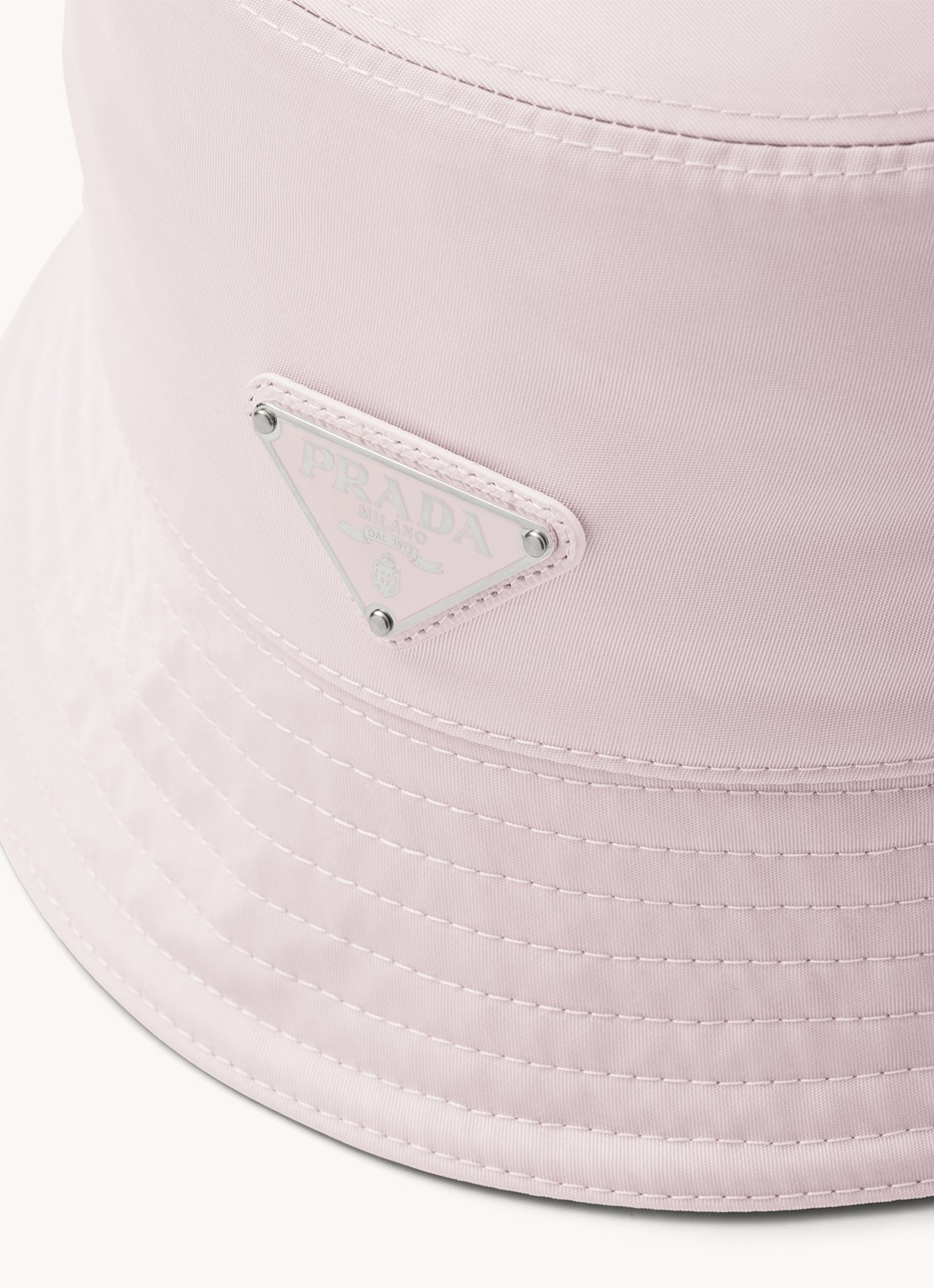 Prada Re-Nylon bucket hoed met logo - detail 7 roze