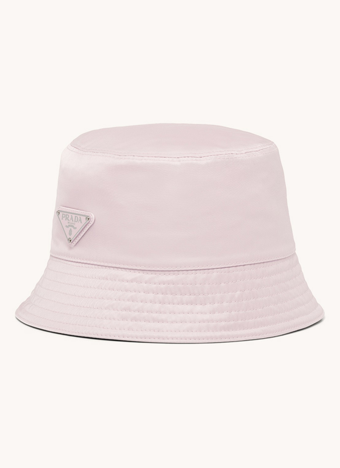 Prada Re-Nylon bucket hoed met logo - voorkant 3 roze