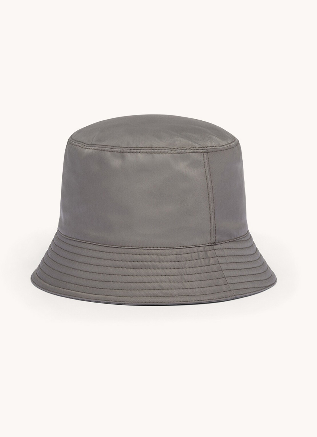 Prada Re-Nylon bucket hoed met logo - achterkant 2 grijs