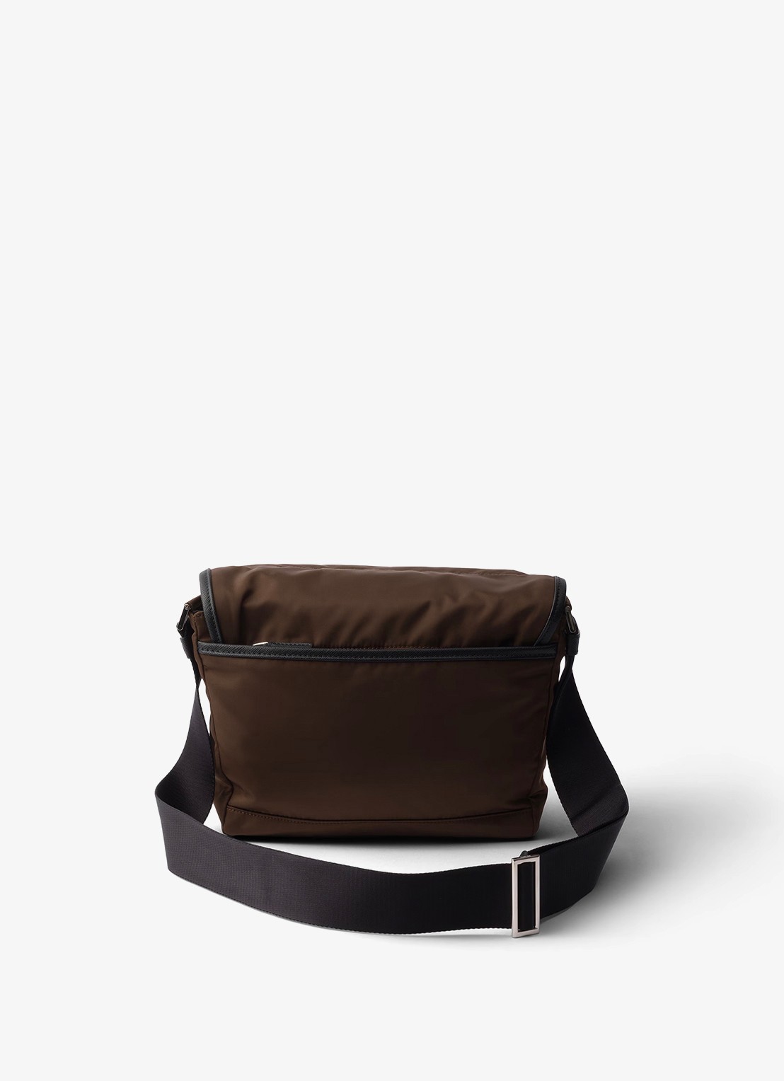 Prada Re-Nylon crossbodytas met leren details - achterkant 7 bruin