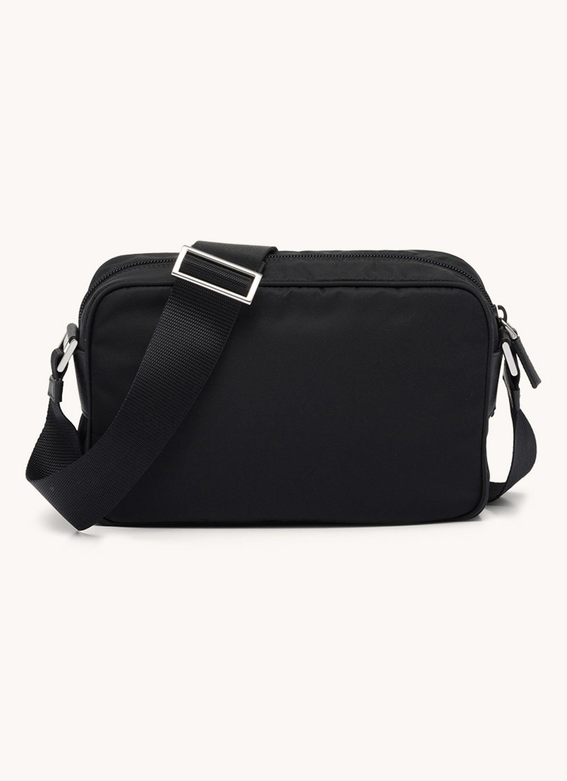 Prada Re-Nylon crossbodytas met logo - detail zwart