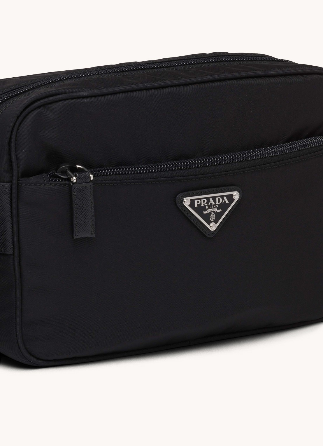 Prada Re-Nylon crossbodytas met logo - detail 3 zwart