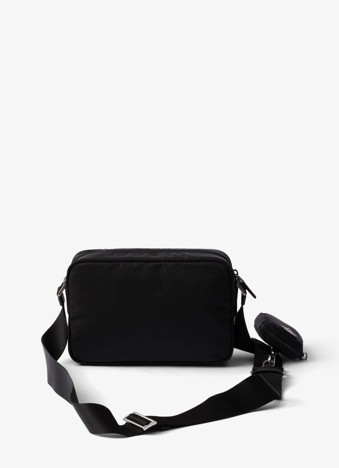 Prada Re-Nylon crossbodytas met logo - achterkant 10 zwart