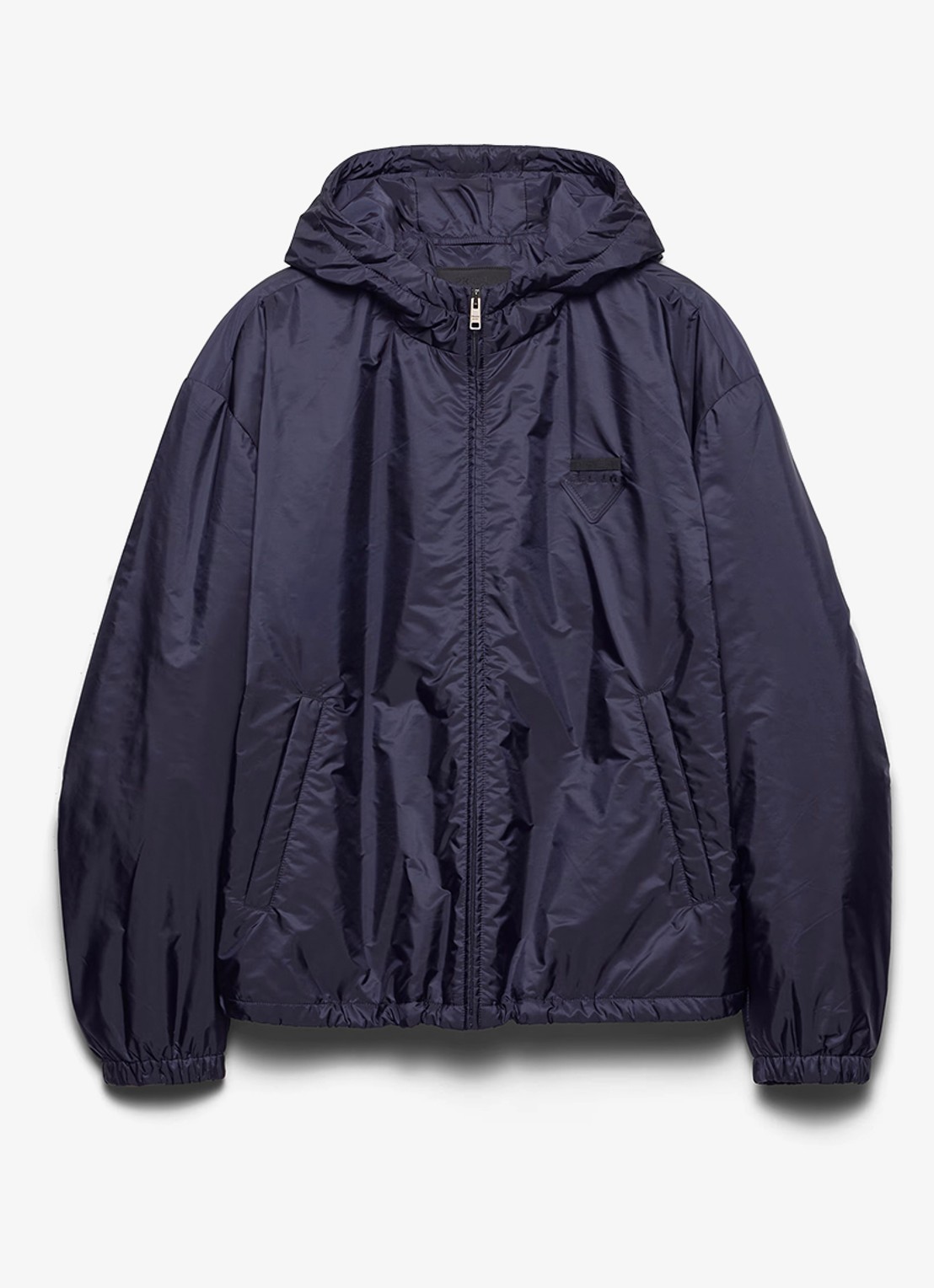 Prada Re-Nylon gewatteerd jack met steekzakken - voorkant 6 donkerblauw