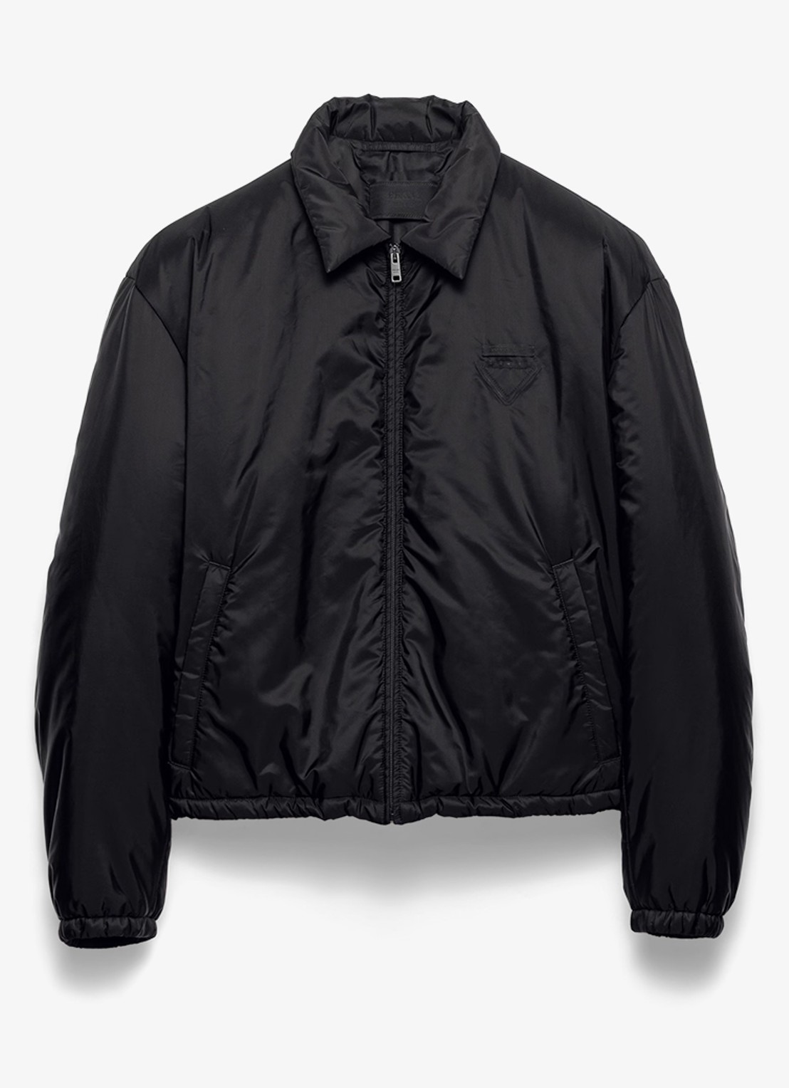 Prada Re-Nylon gewatteerd jack met steekzakken - voorkant 2 zwart