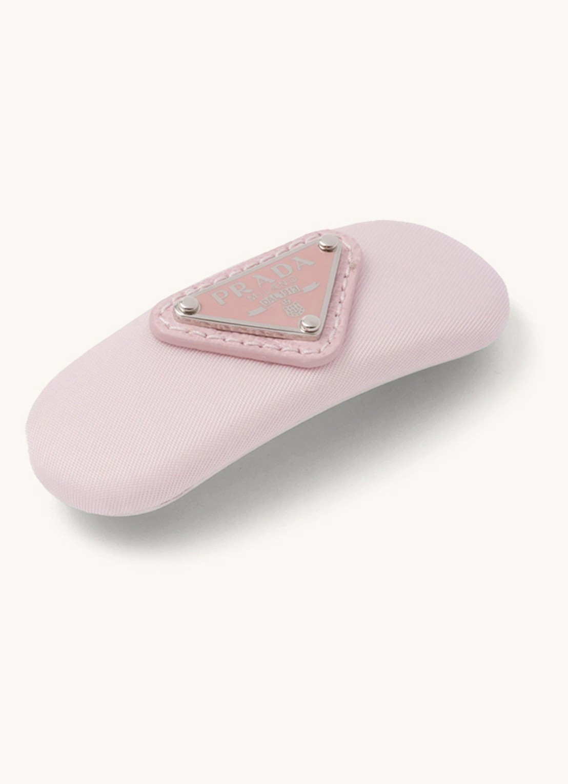 Prada Re-Nylon haarclip met logo - achterkant 2 oudroze
