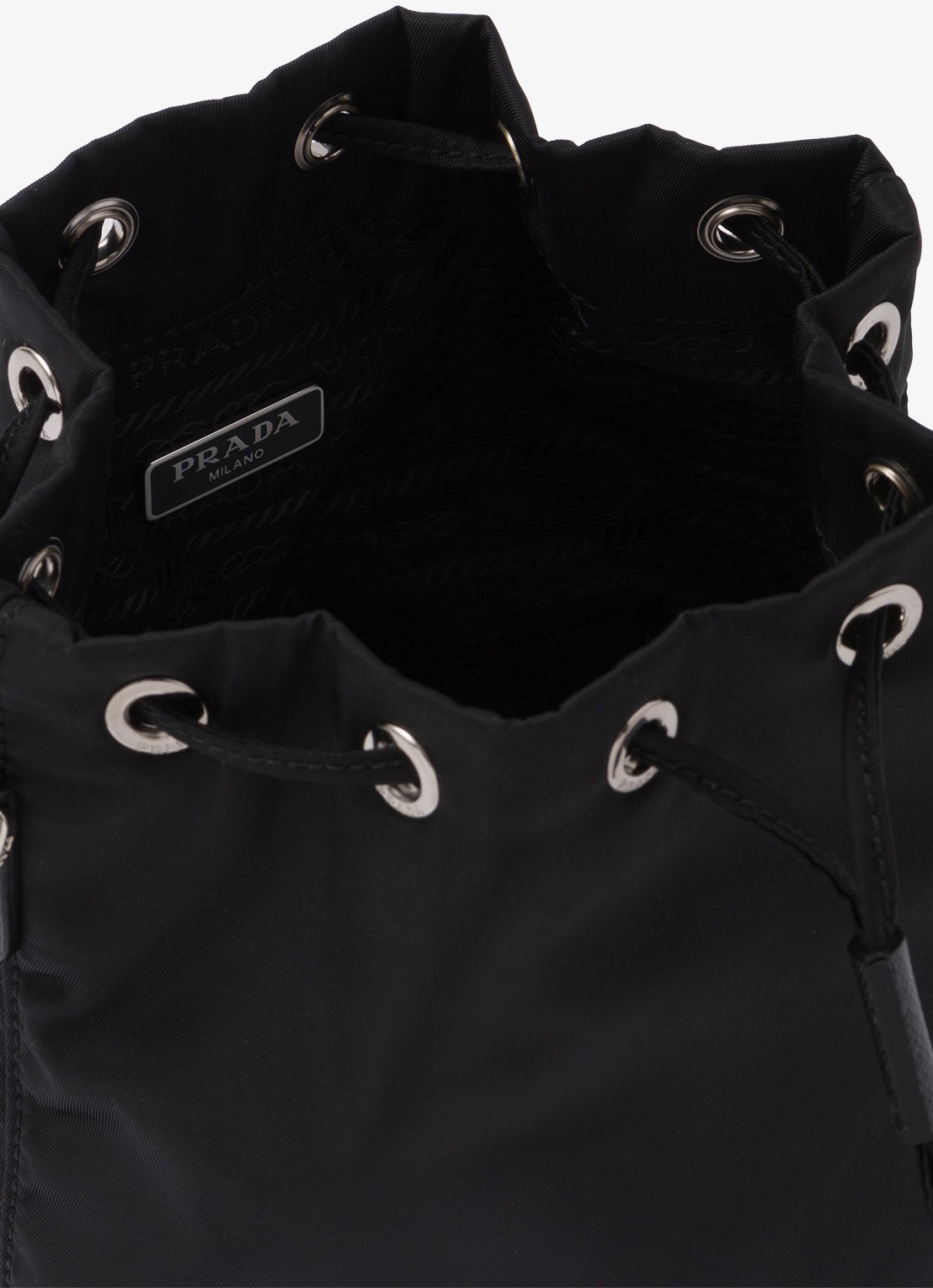 Prada Re-Nylon handtas met leren details en logo - detail 2 zwart