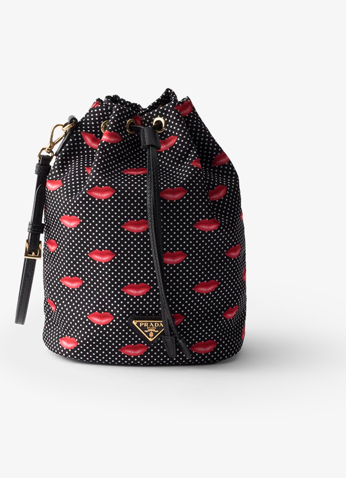 Prada Re-Nylon handtas met leren details - voorkant zwart