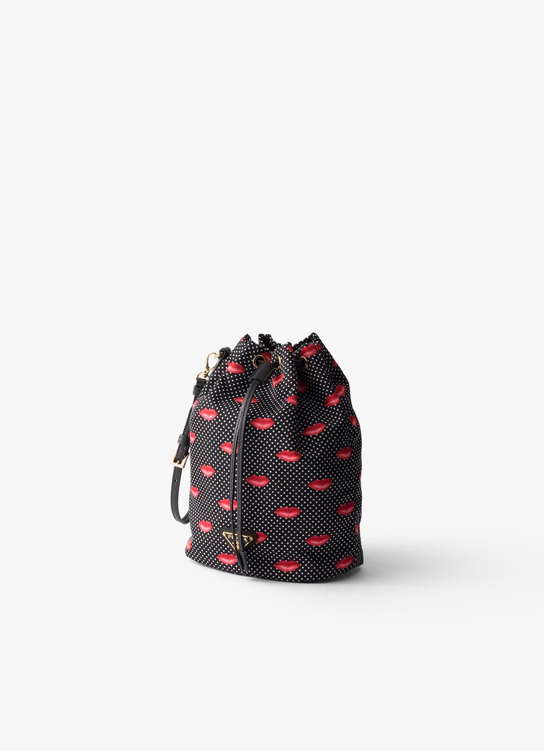Prada Re-Nylon handtas met leren details - voorkant 2 zwart