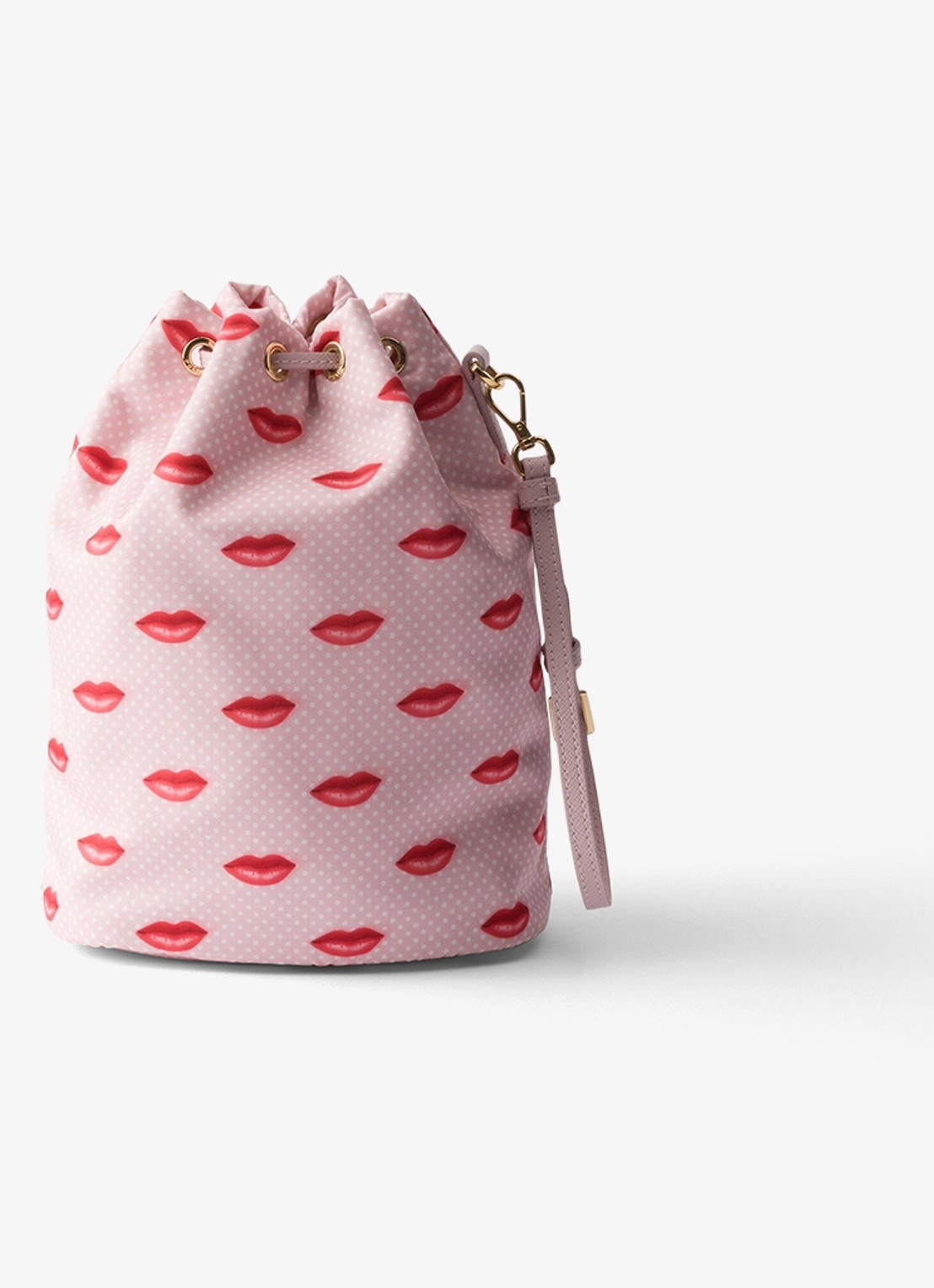 Prada Re-Nylon handtas met leren details - achterkant 5 roze