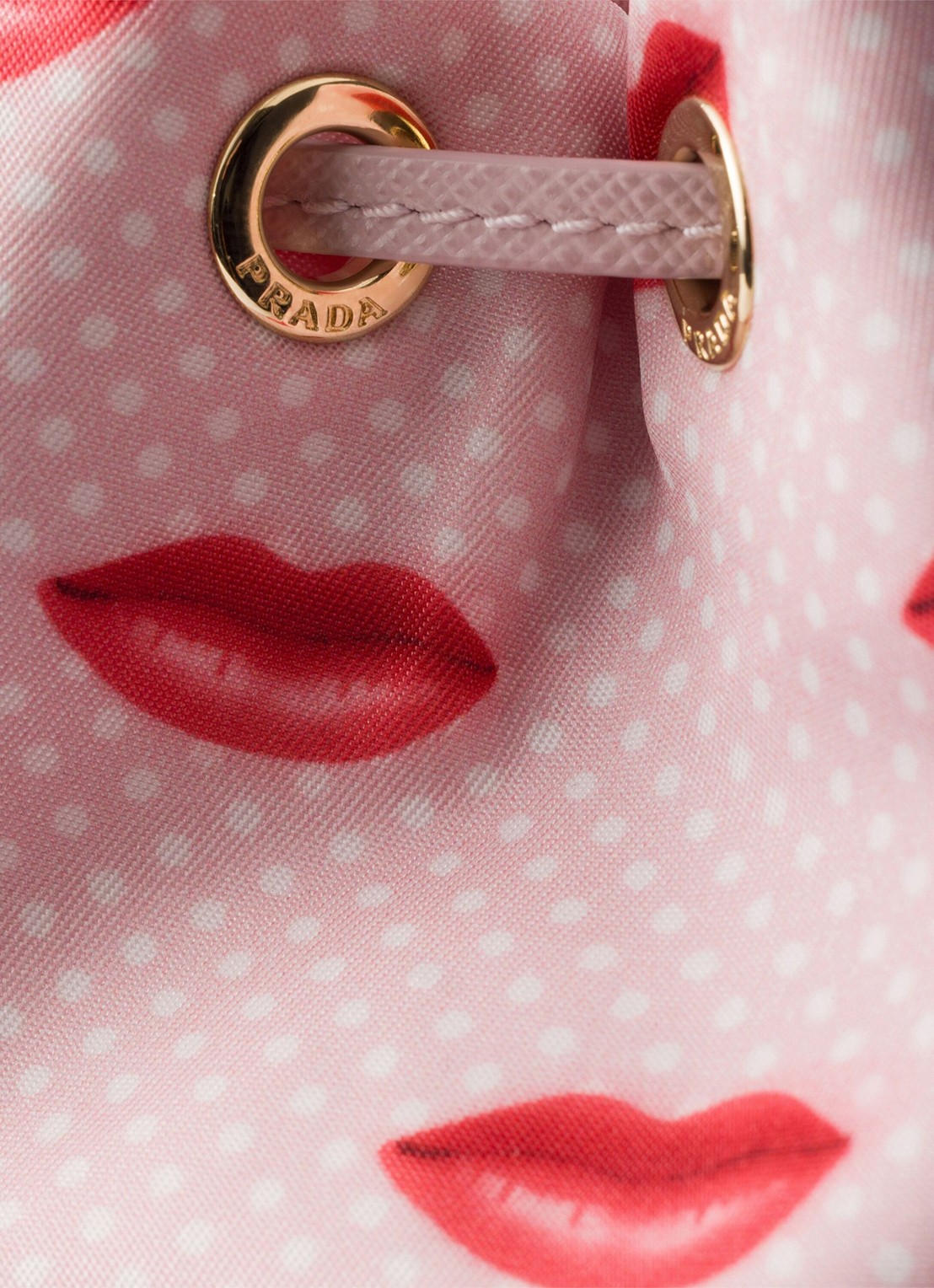 Prada Re-Nylon handtas met leren details - detail 4 roze