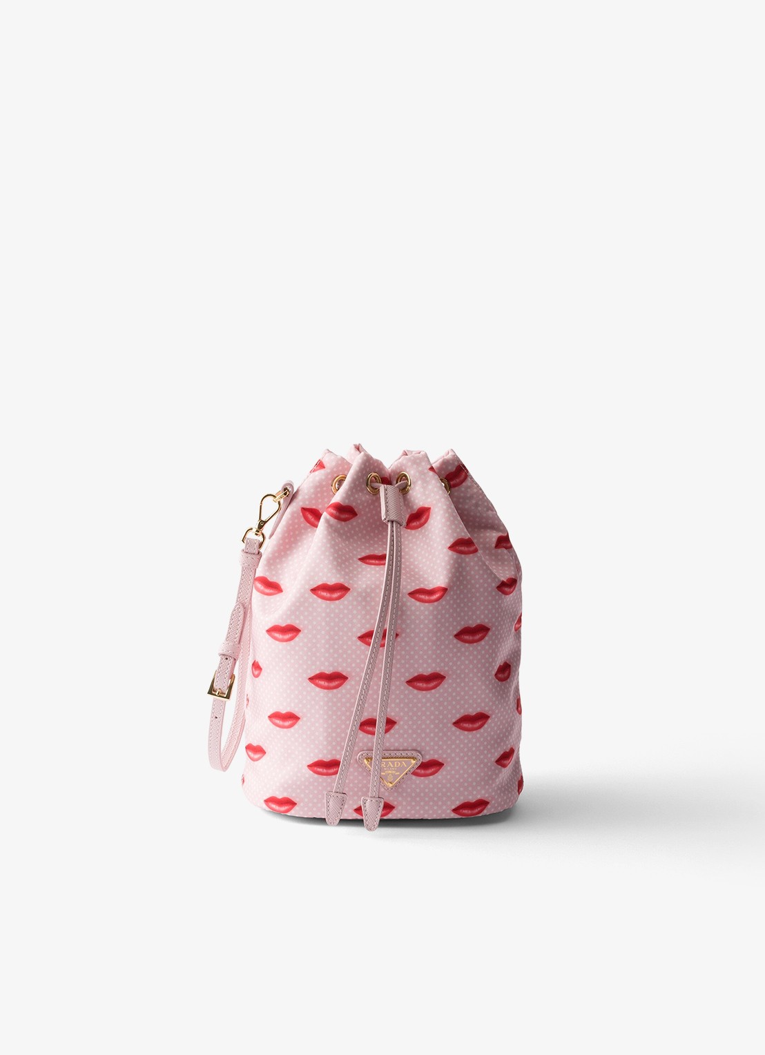 Prada Re-Nylon handtas met leren details - voorkant roze