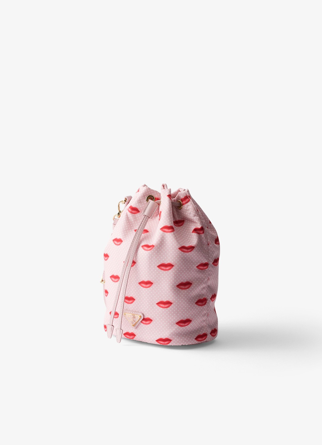Prada Re-Nylon handtas met leren details - voorkant 2 roze