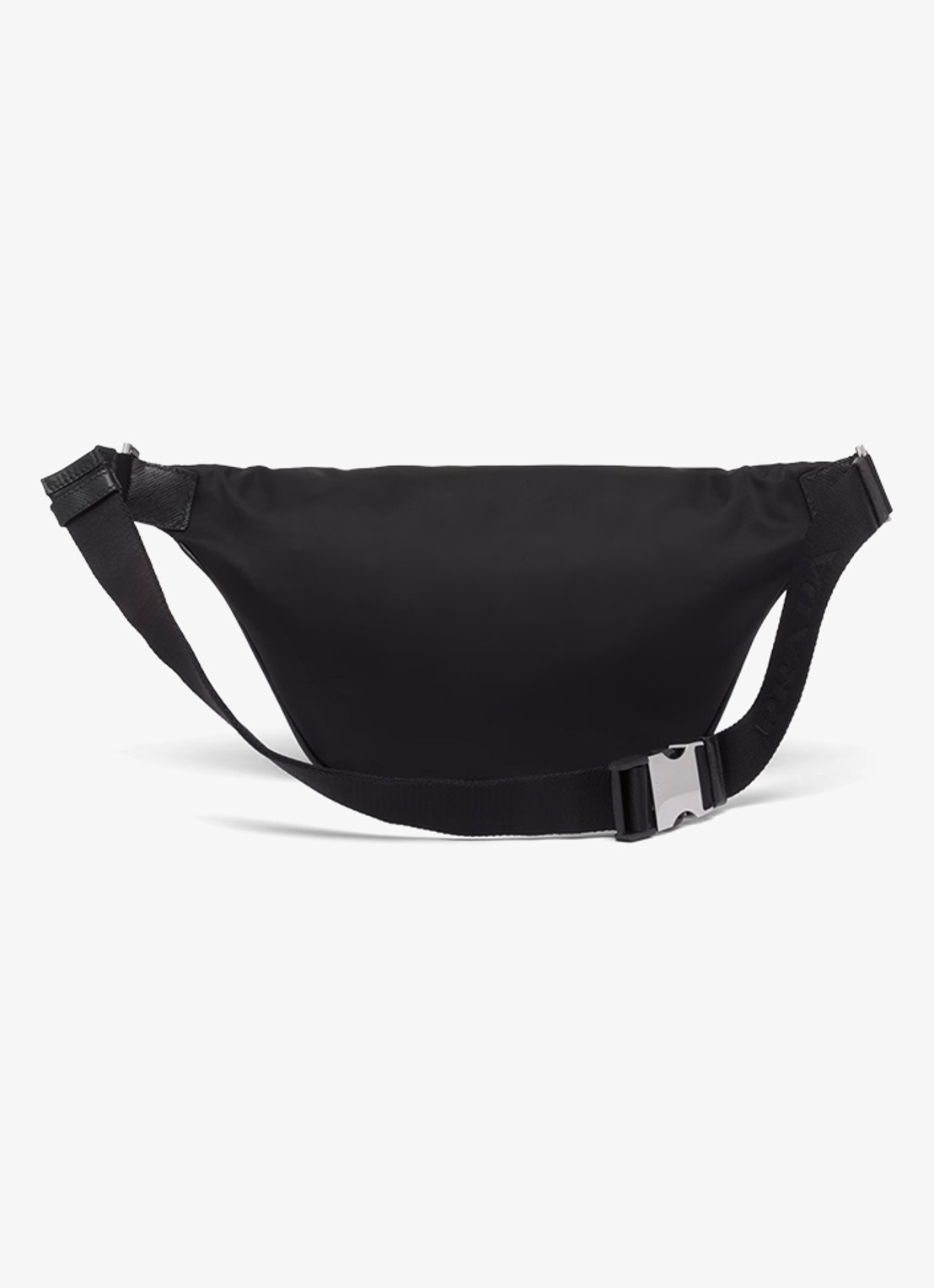 Prada Re-Nylon heuptas met leren details - achterkant zwart