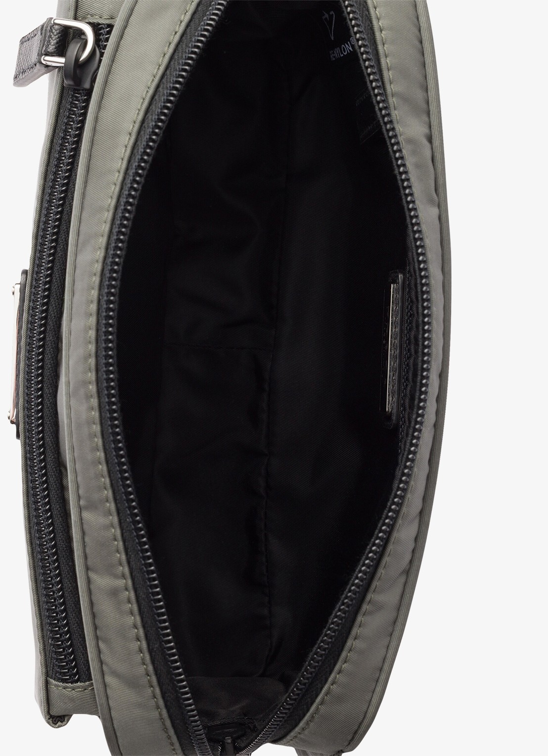 Prada Re-Nylon heuptas met leren details - detail 2 olijfgroen