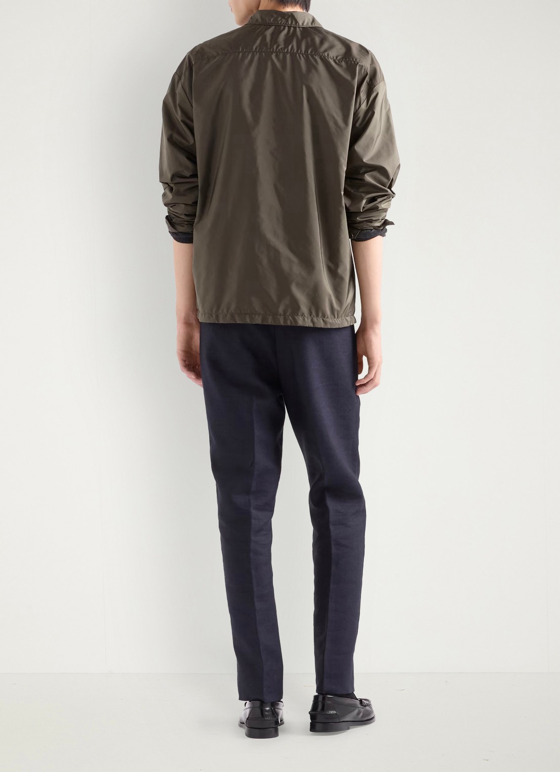 Prada Re-Nylon jack met borstzak - achterkant 6 groen