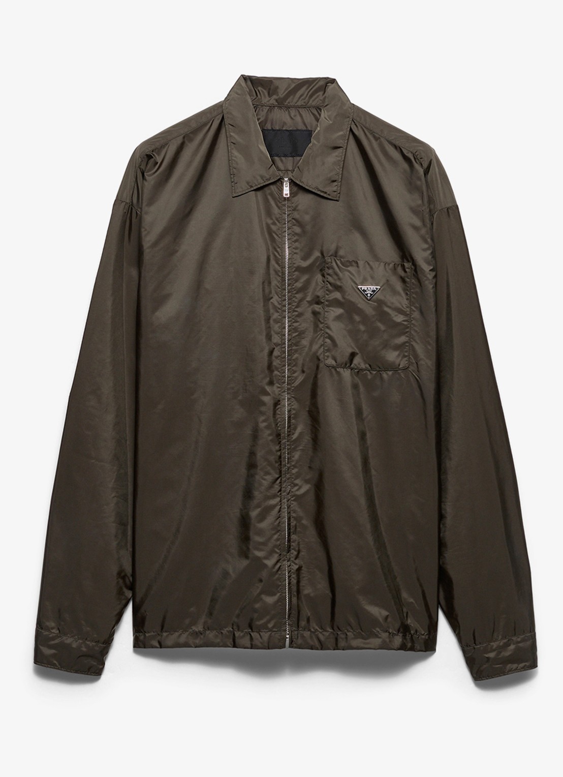 Prada Re-Nylon jack met borstzak - voorkant 4 groen