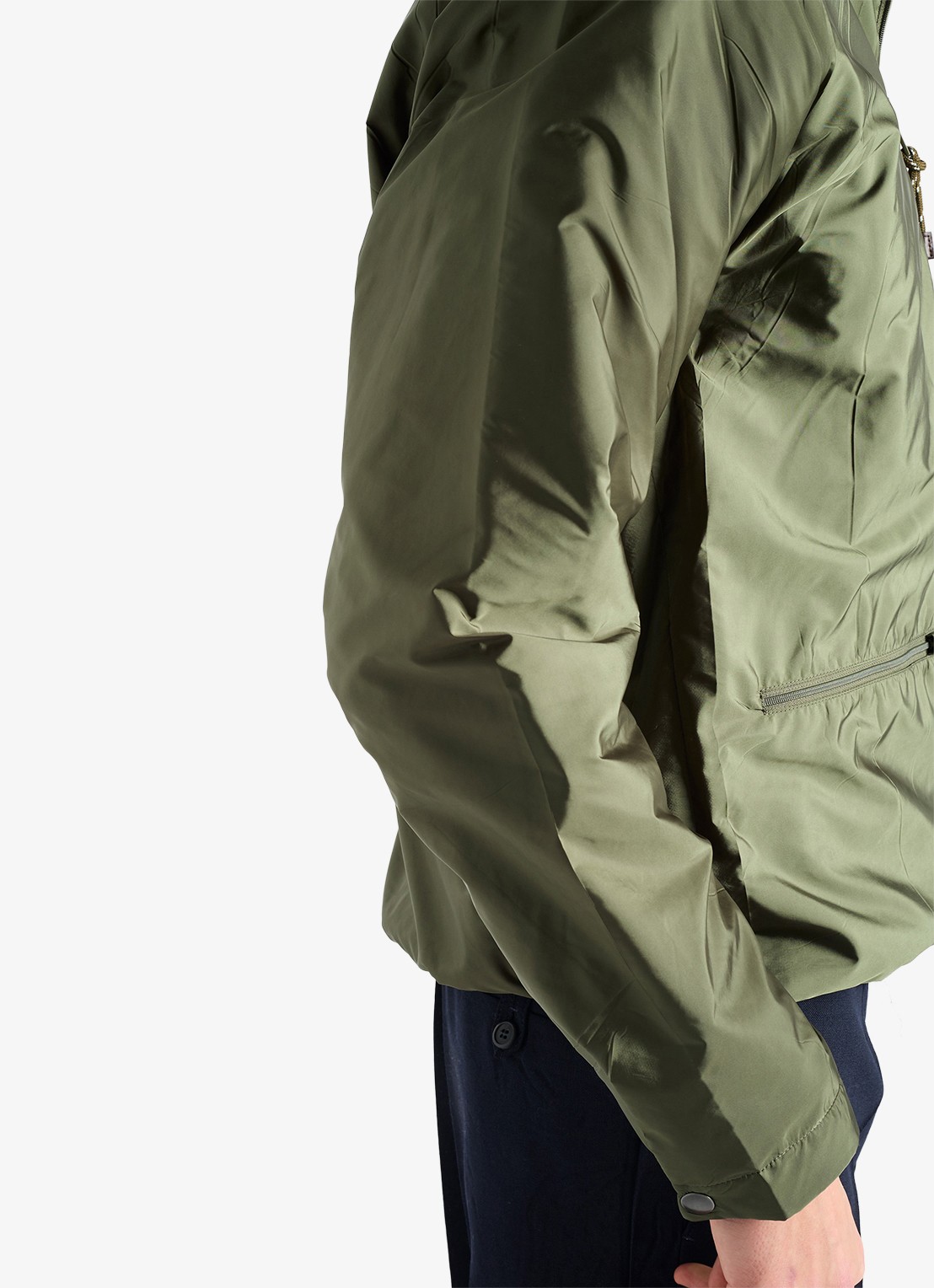 Prada Re-Nylon jack met opbergbare capuchon - detail 2 legergroen