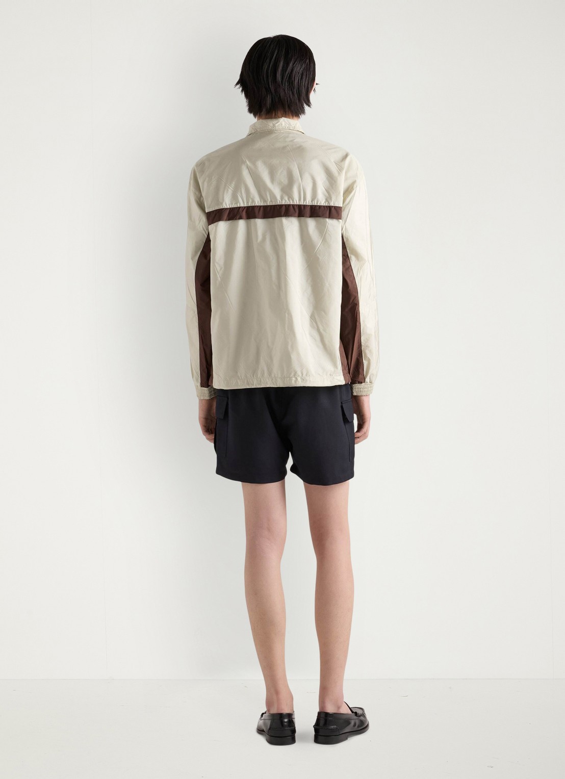 Prada Re-Nylon jack met steekzakken - achterkant 5 gebroken wit
