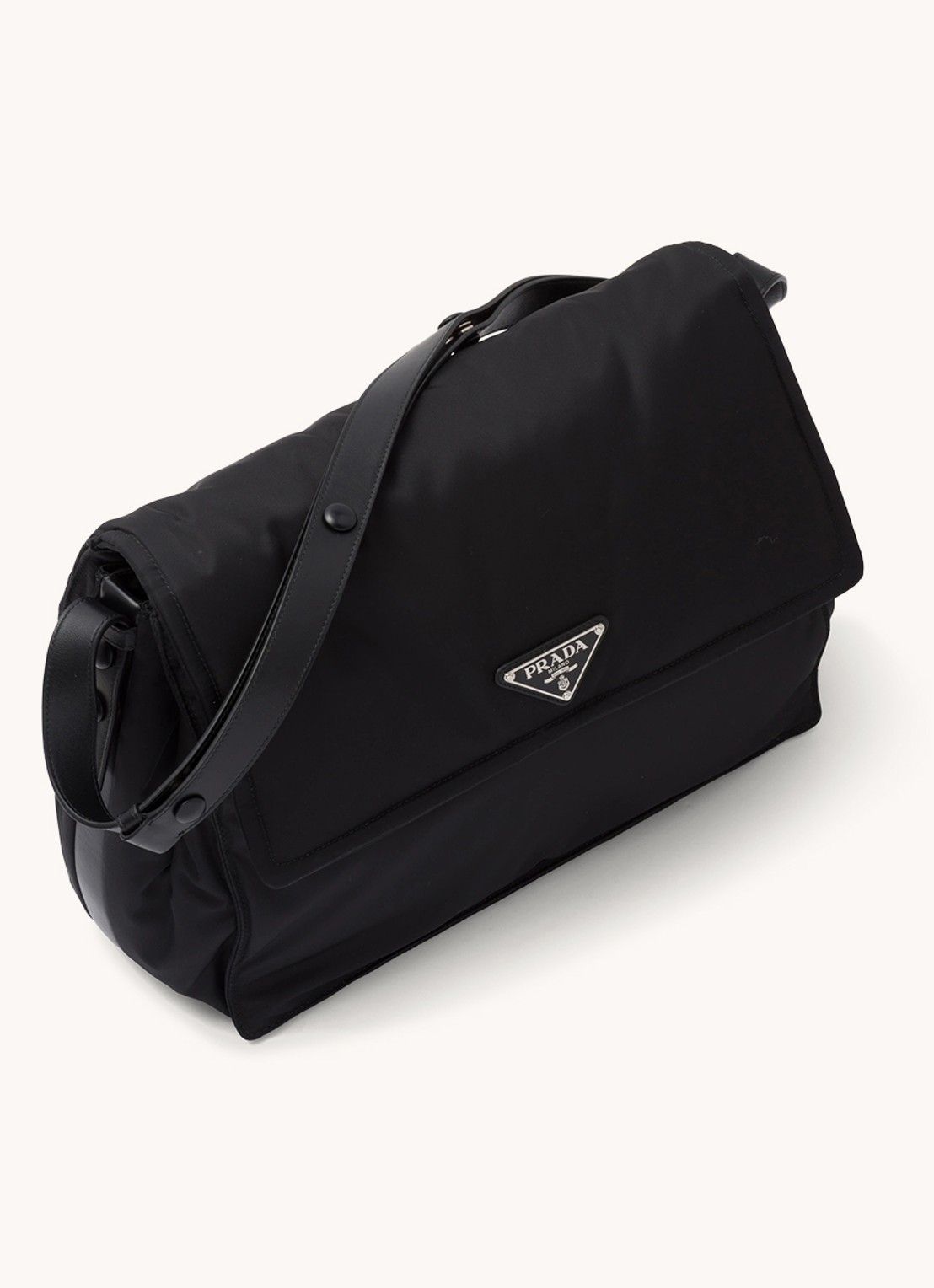 Prada Re-Nylon Large gewatteerde schoudertas - achterkant 7 zwart